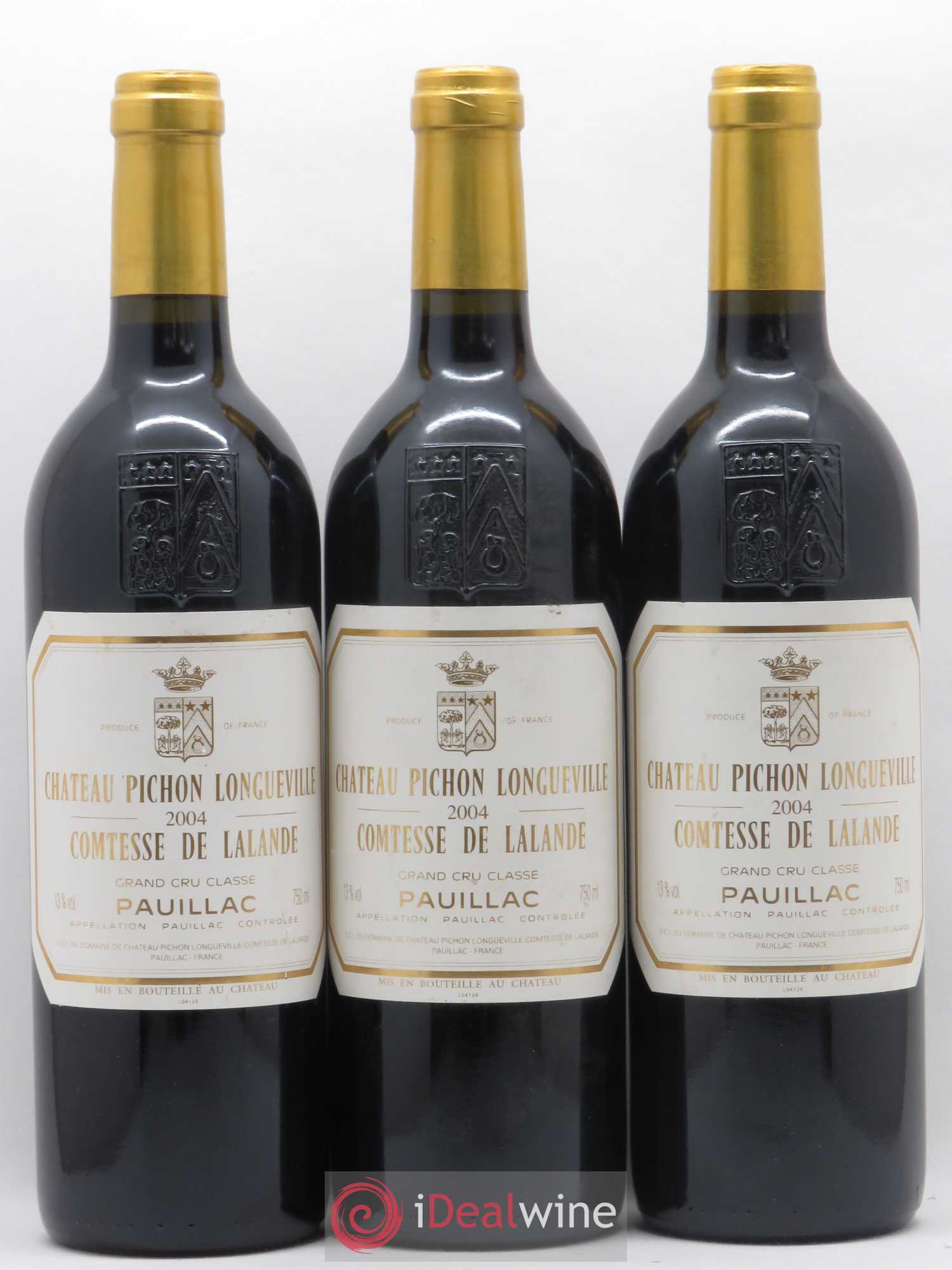 Château Pichon Longueville Comtesse de Lalande 2ème Grand Cru Classé 2004 - Lot de 3 bouteilles - 0