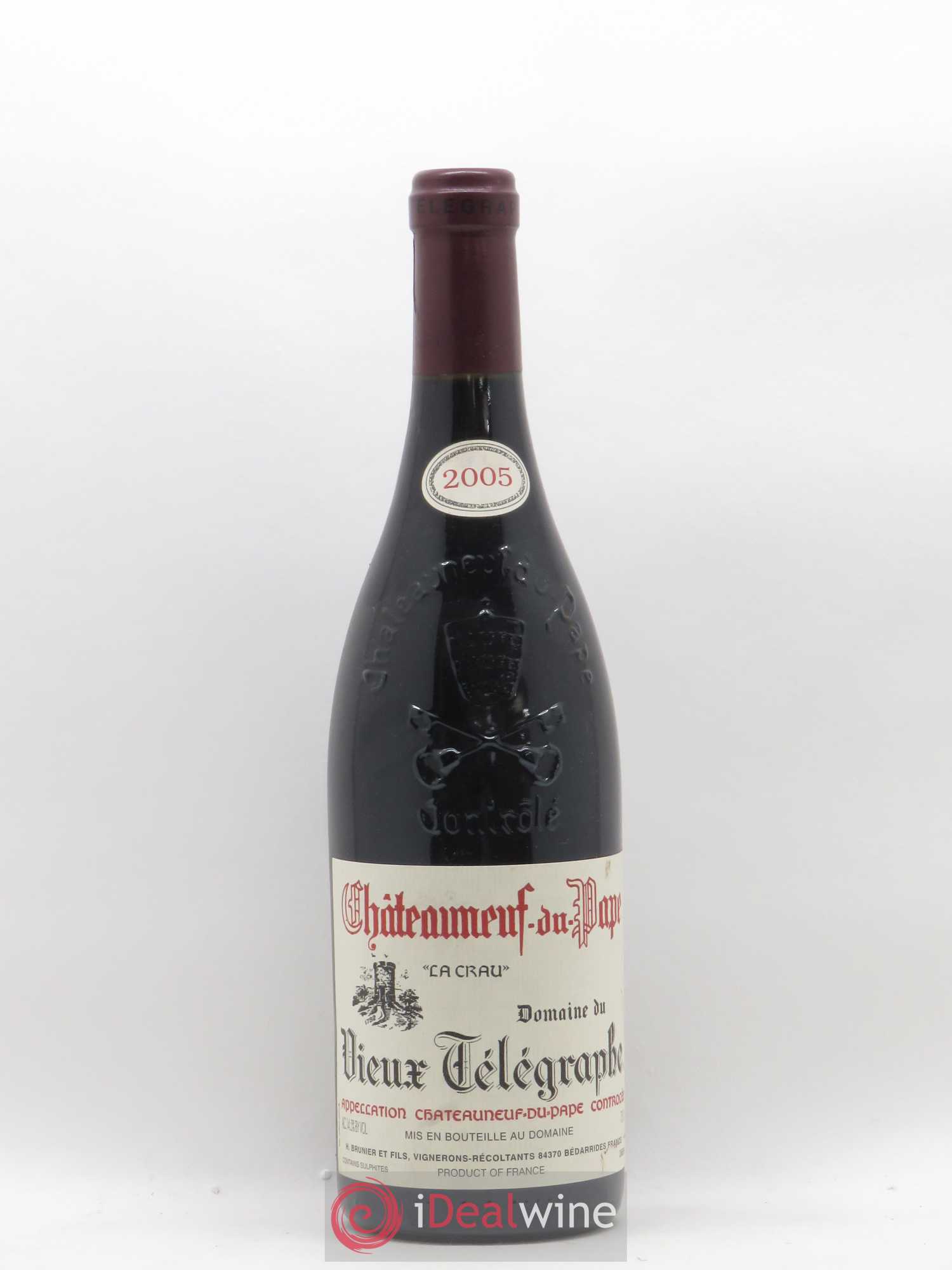 Châteauneuf-du-Pape Vieux Télégraphe (Domaine du) Vignobles Brunier 2005 - Lot de 1 bouteille - 0