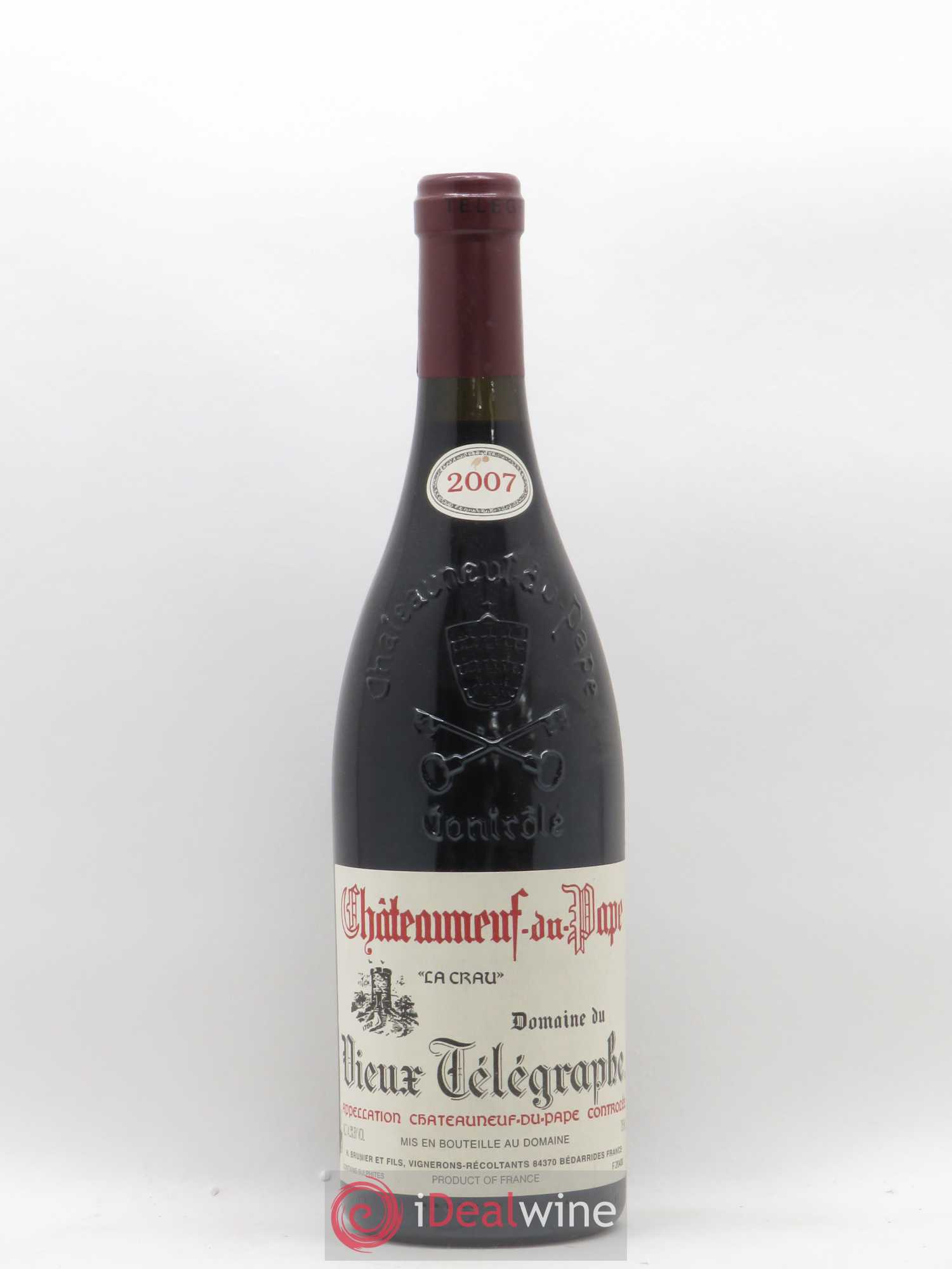 Châteauneuf-du-Pape Vieux Télégraphe (Domaine du) Vignobles Brunier 2007 - Lot de 1 bouteille - 0