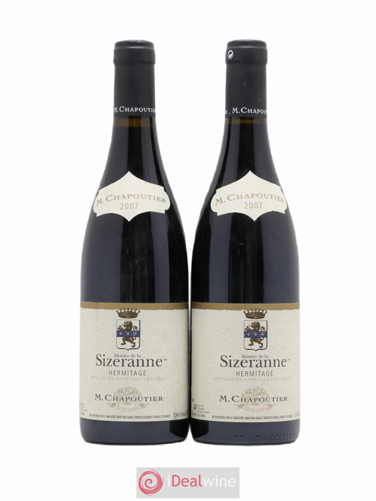 Hermitage Monier de La Sizeranne Chapoutier 2007 - Lot de 2 bouteilles - 0