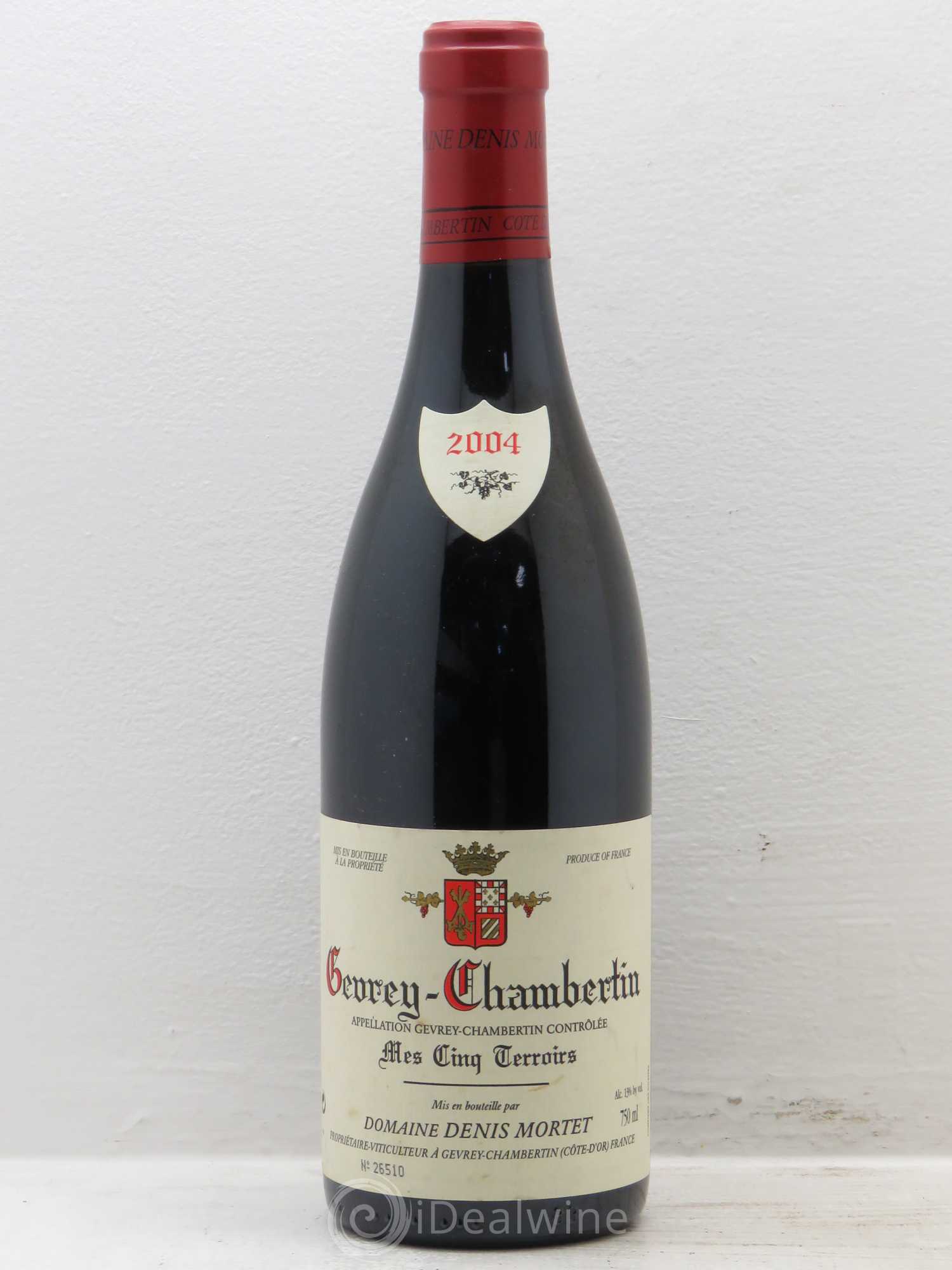 Gevrey-Chambertin Mes Cinq Terroirs Denis Mortet (Domaine) 2004 - Lot de 1 bouteille - 0