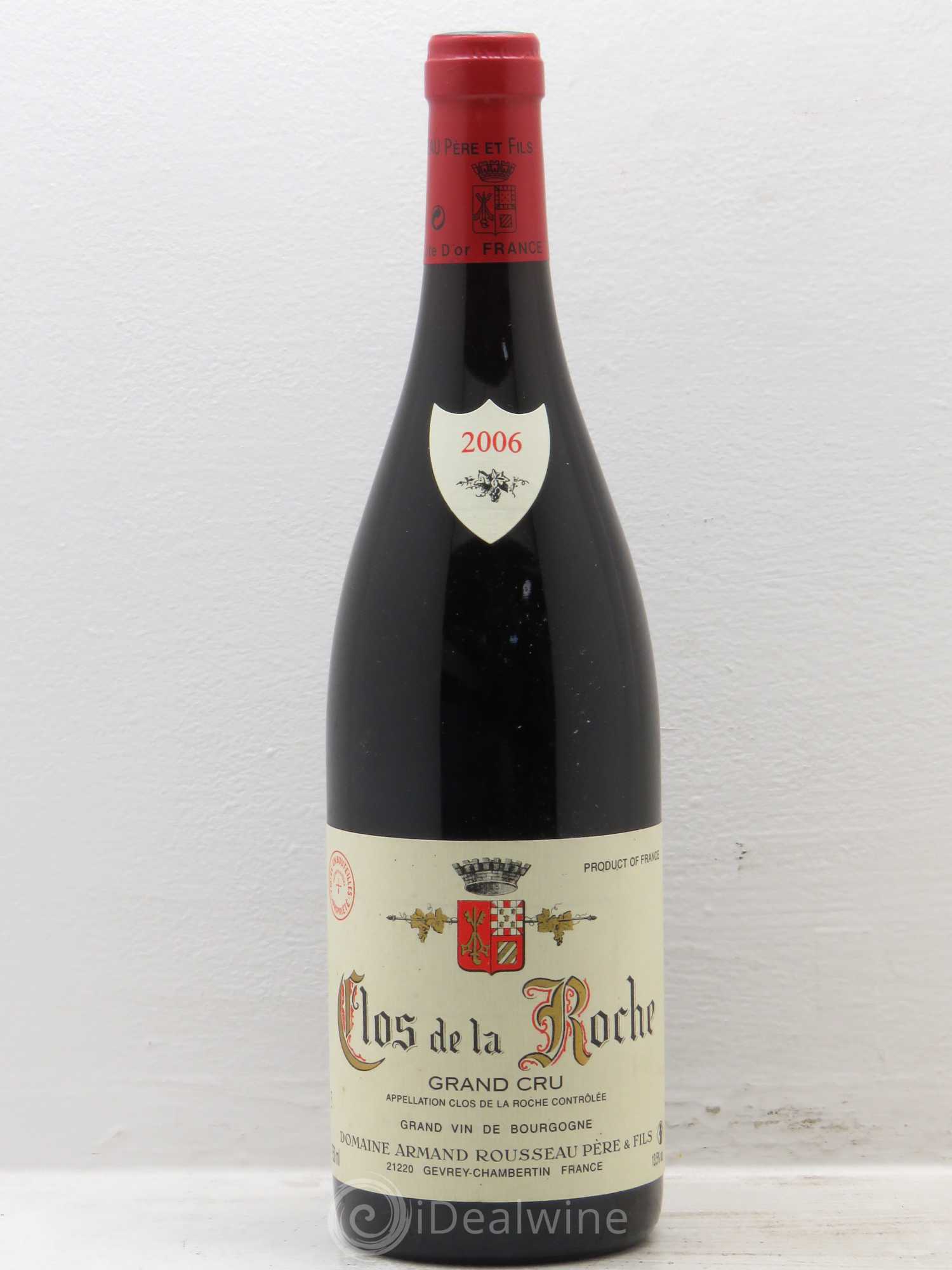 Clos de la Roche Grand Cru Armand Rousseau (Domaine) 2006 - Lot de 1 bouteille - 0