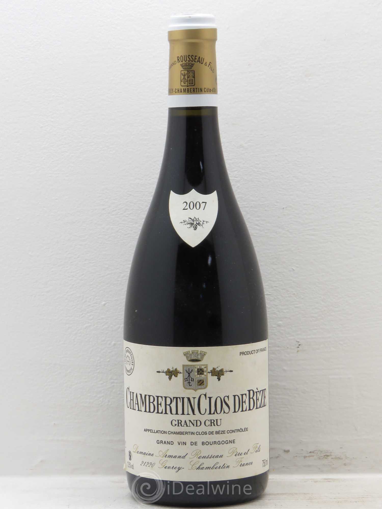 Chambertin Clos de Bèze Grand Cru Armand Rousseau (Domaine) 2007 - Lot de 1 bouteille - 0