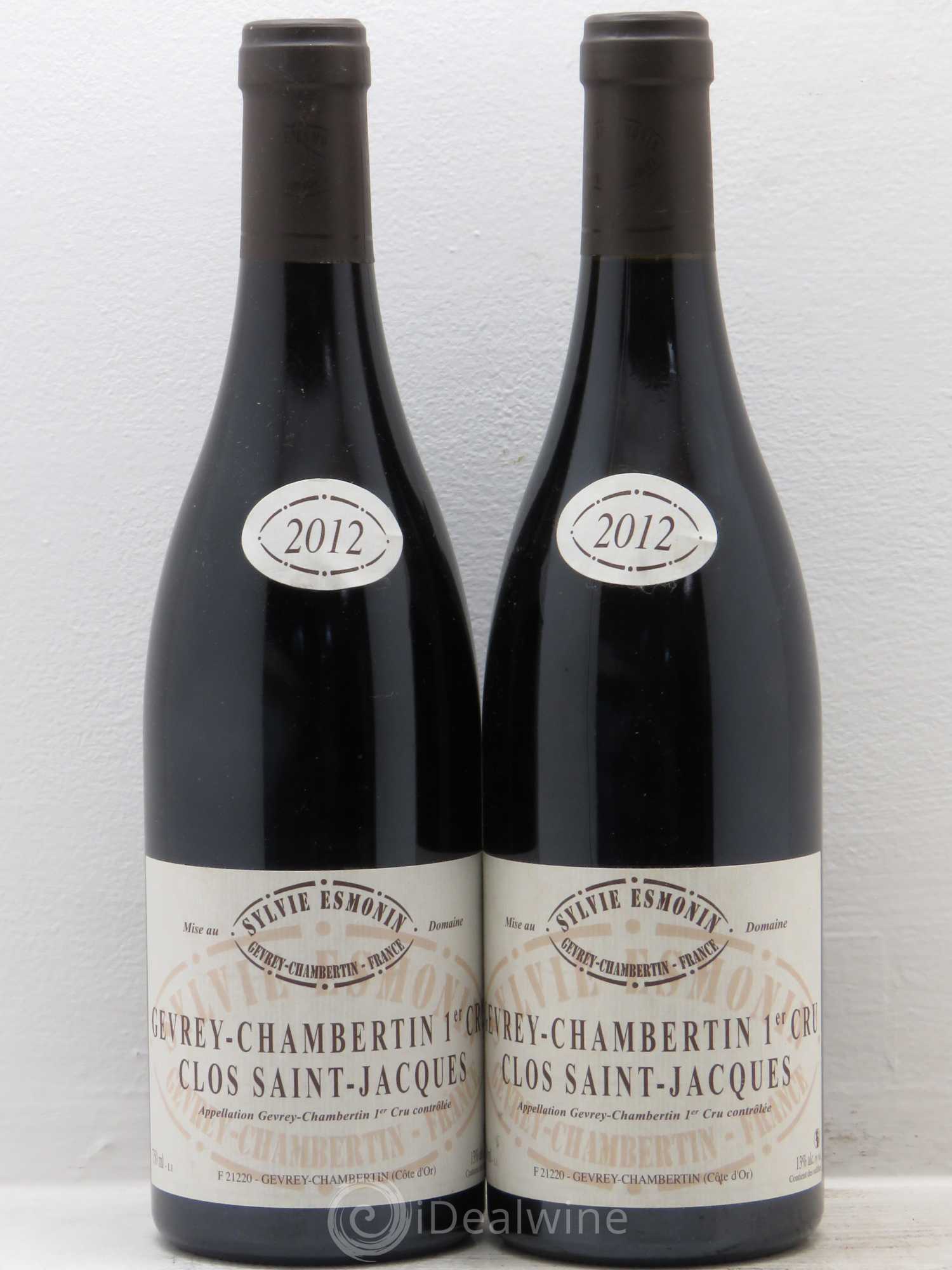 Gevrey-Chambertin 1er Cru Clos Saint Jacques Sylvie Esmonin 2012 - Lot de 2 bouteilles - 0