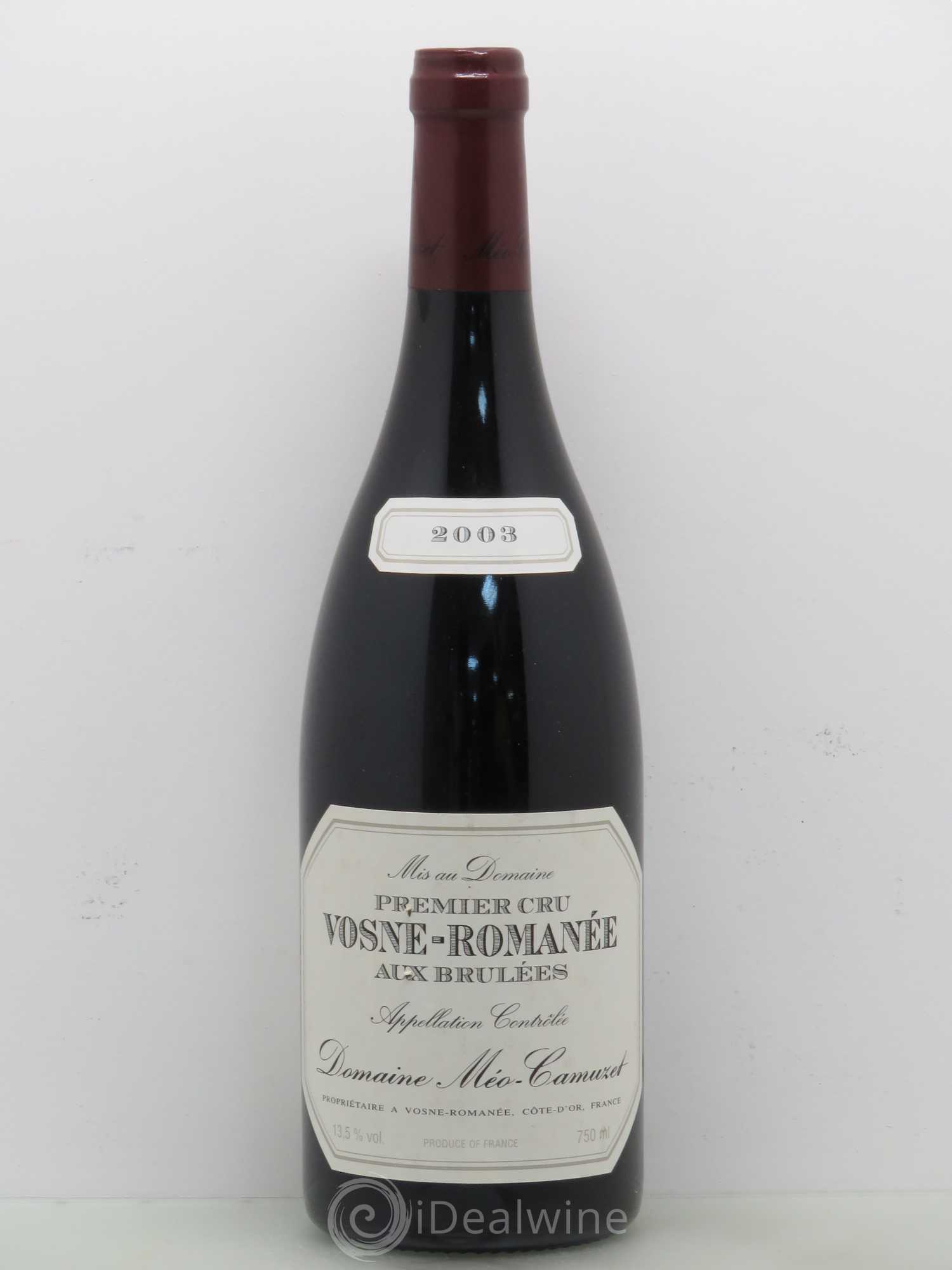 Vosne-Romanée 1er Cru Aux Brûlées Méo-Camuzet (Domaine) 2003 - Lot de 1 bouteille - 0