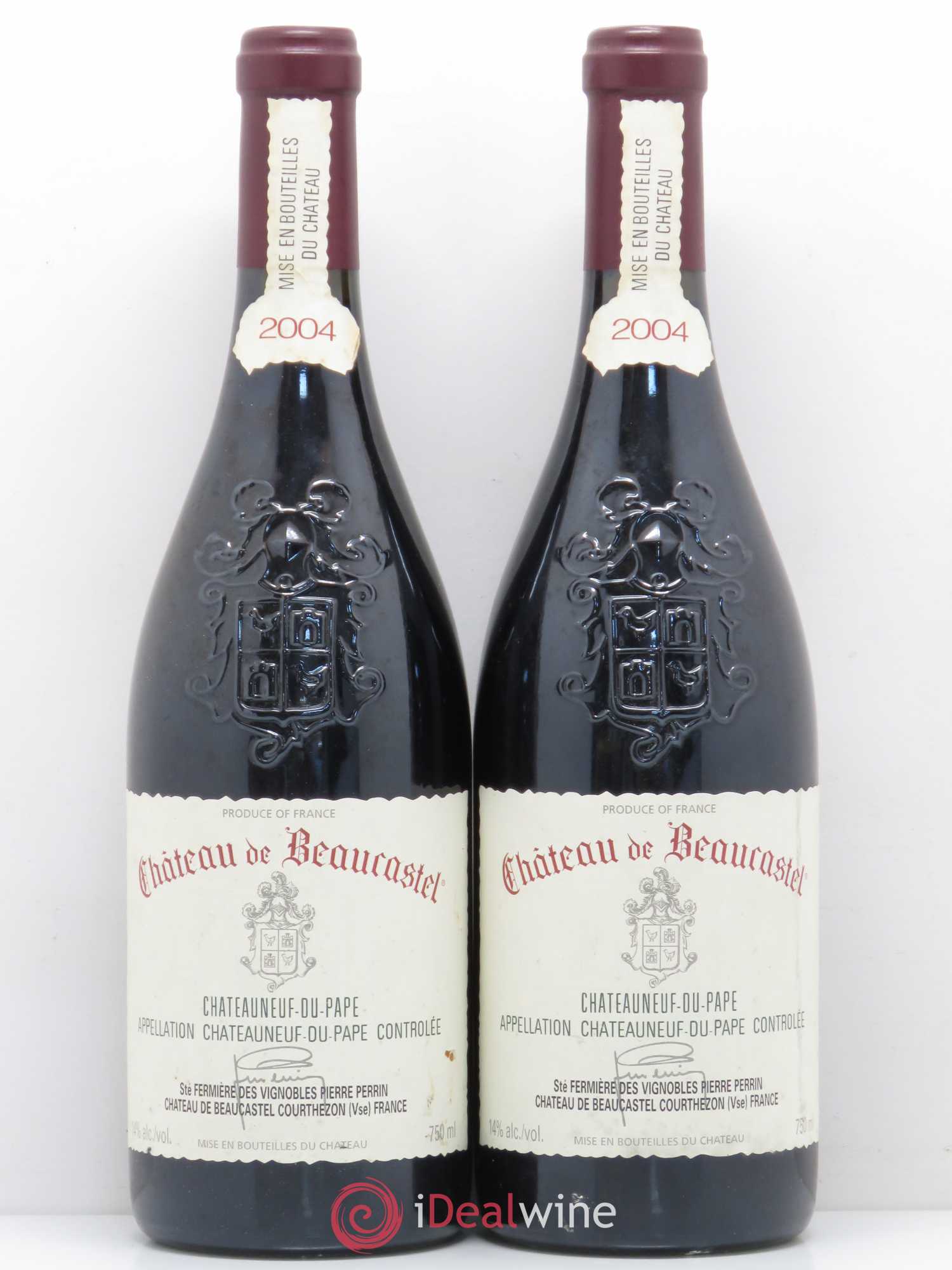 Châteauneuf-du-Pape Château de Beaucastel Famille Perrin 2004 - Lot de 2 bouteilles - 0