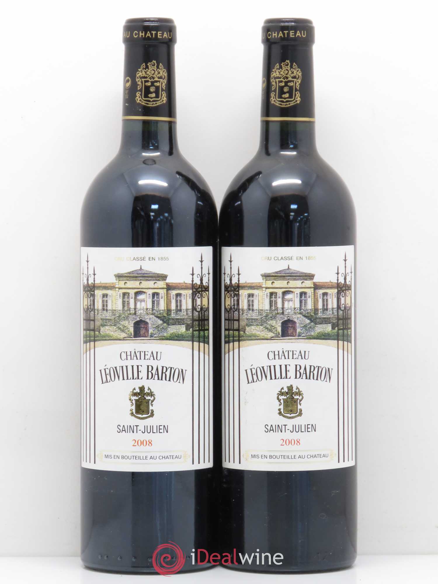 Château Léoville Barton 2ème Grand Cru Classé 2008 - Lot de 2 bouteilles - 0