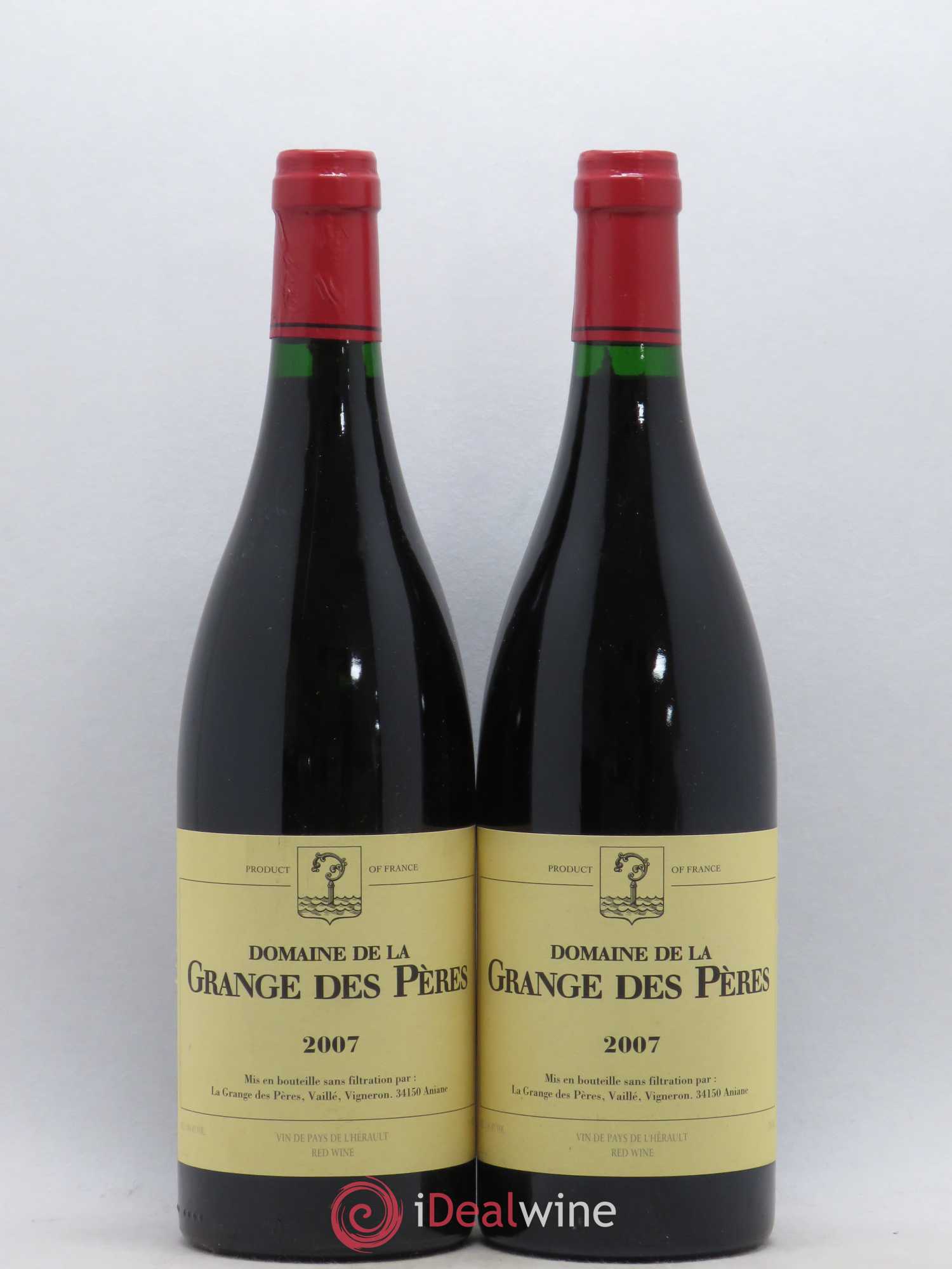 Pays d'Hérault Grange des Pères Laurent Vaillé 2007 - Lot de 2 bouteilles - 0