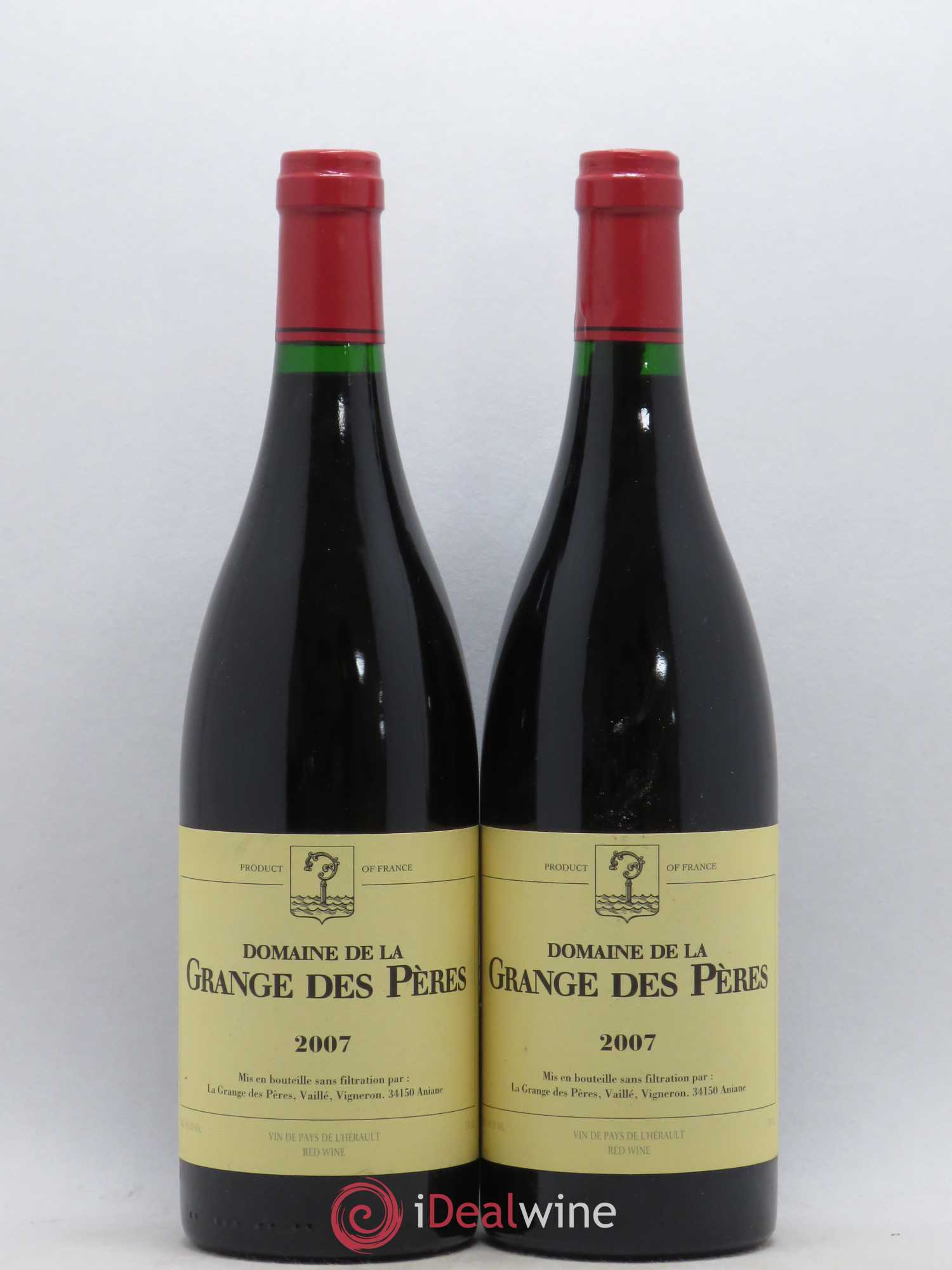 Pays d'Hérault Grange des Pères Laurent Vaillé 2007 - Lot de 2 bouteilles - 0