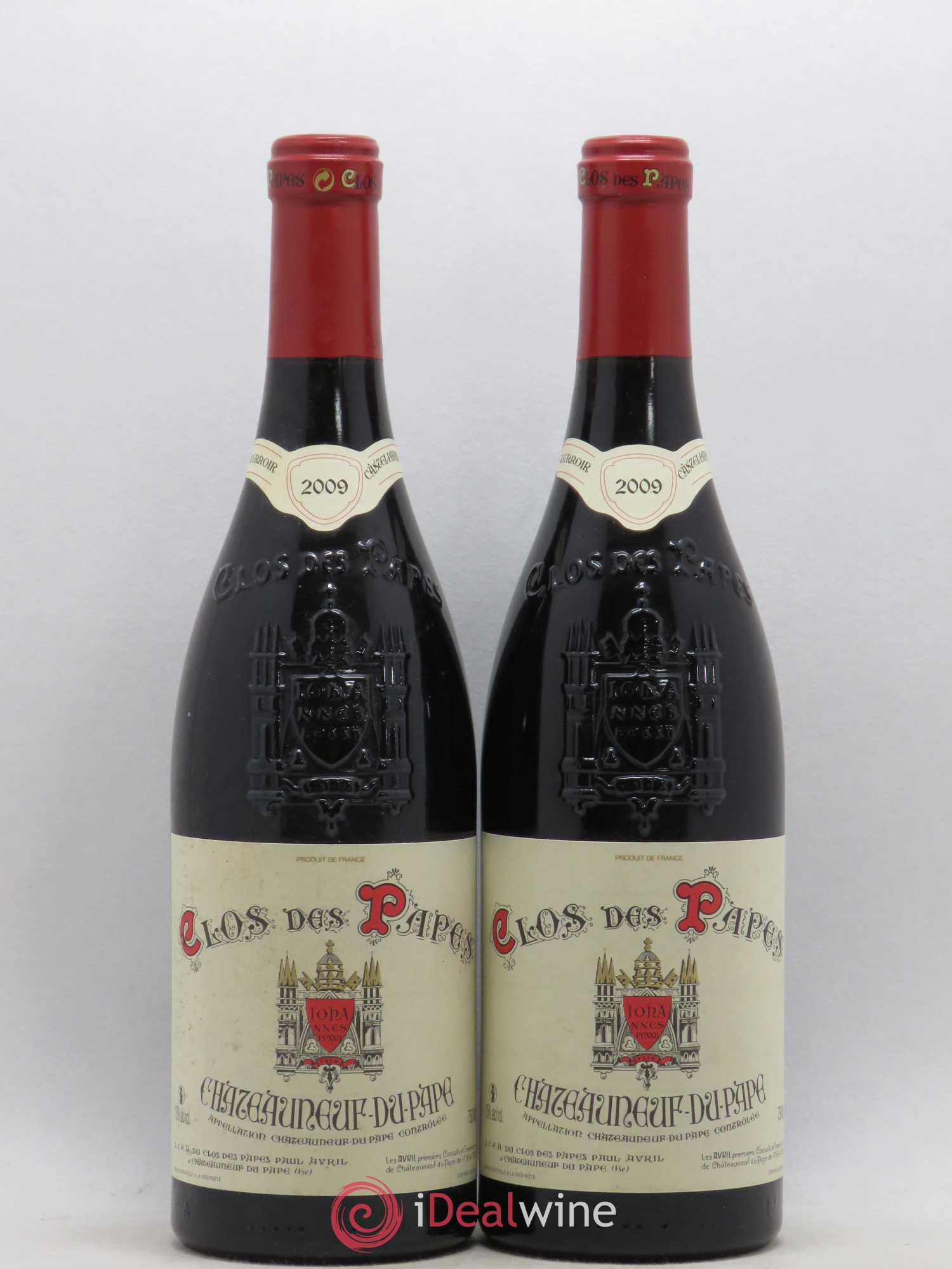 Châteauneuf-du-Pape Clos des Papes - Paul Avril 2009 - Lot de 2 bouteilles - 0
