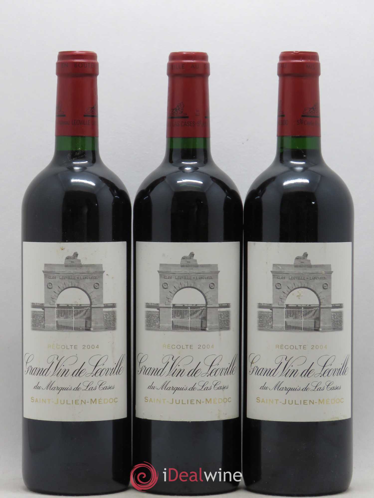 Château Léoville Las Cases 2ème Grand Cru Classé 2004 - Lotto di 3 bottiglie - 0