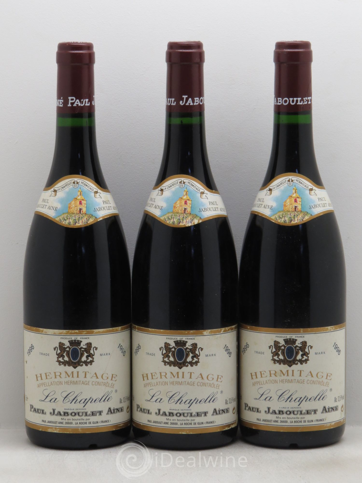 Hermitage La Chapelle Paul Jaboulet Ainé 1996 - Lot de 3 bouteilles - 0
