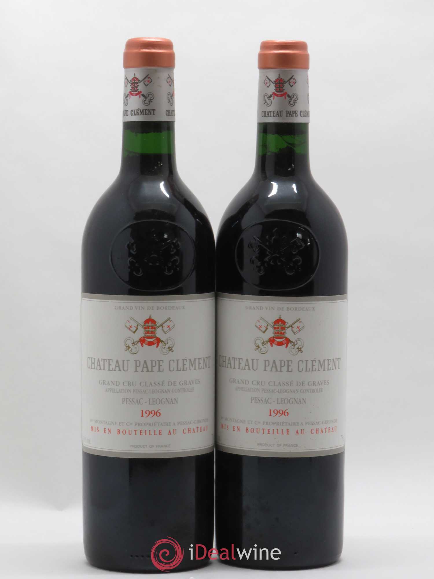 Château Pape Clément Cru Classé de Graves 1996 - Lot de 2 bouteilles - 0