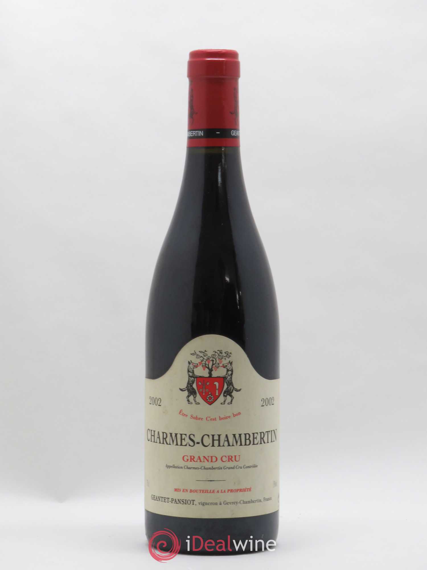 Charmes-Chambertin Grand Cru Geantet-Pansiot 2002 - Lot de 1 bouteille - 0