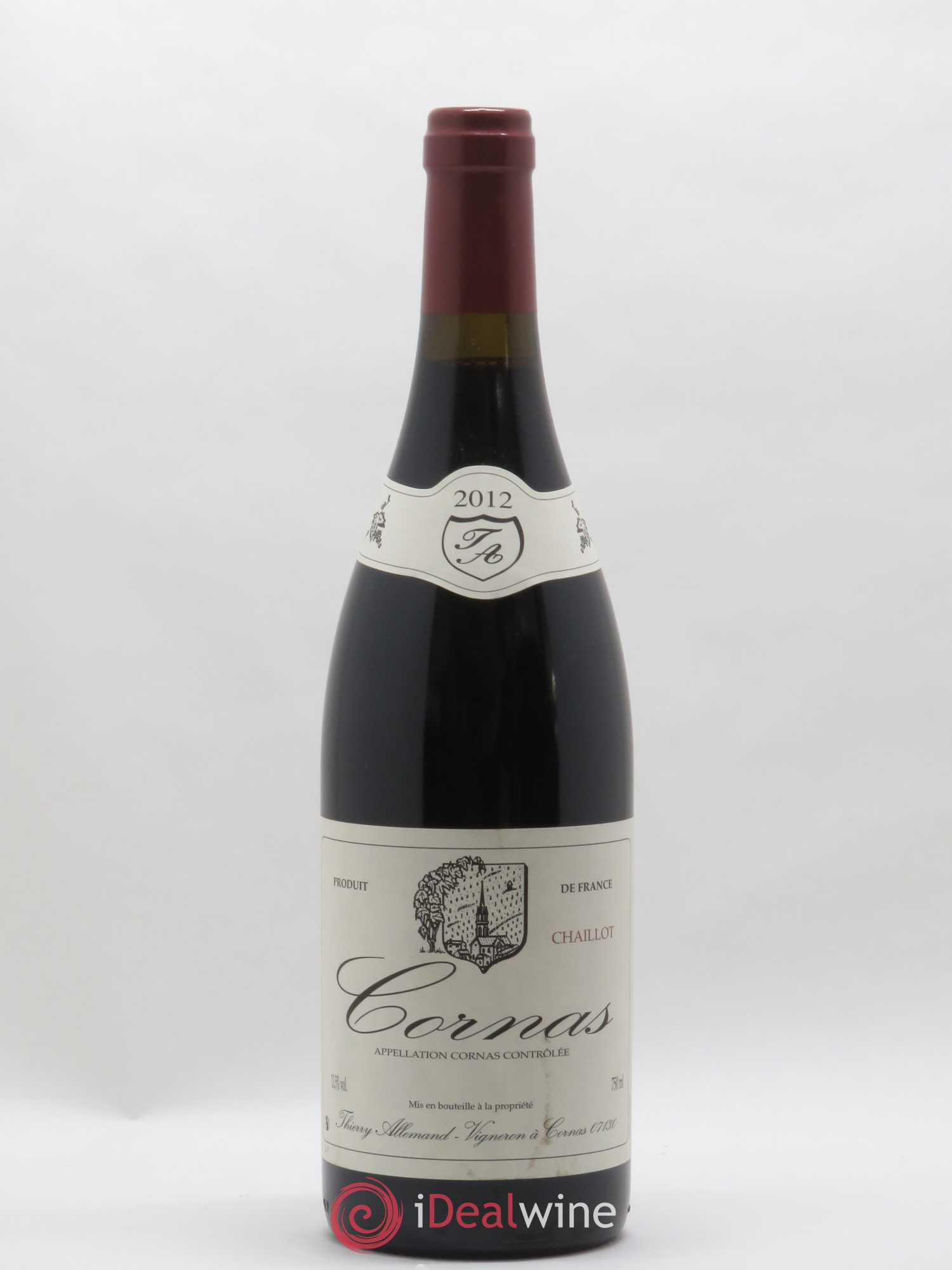 Cornas Chaillot Thierry Allemand 2012 - Lot de 1 bouteille - 0