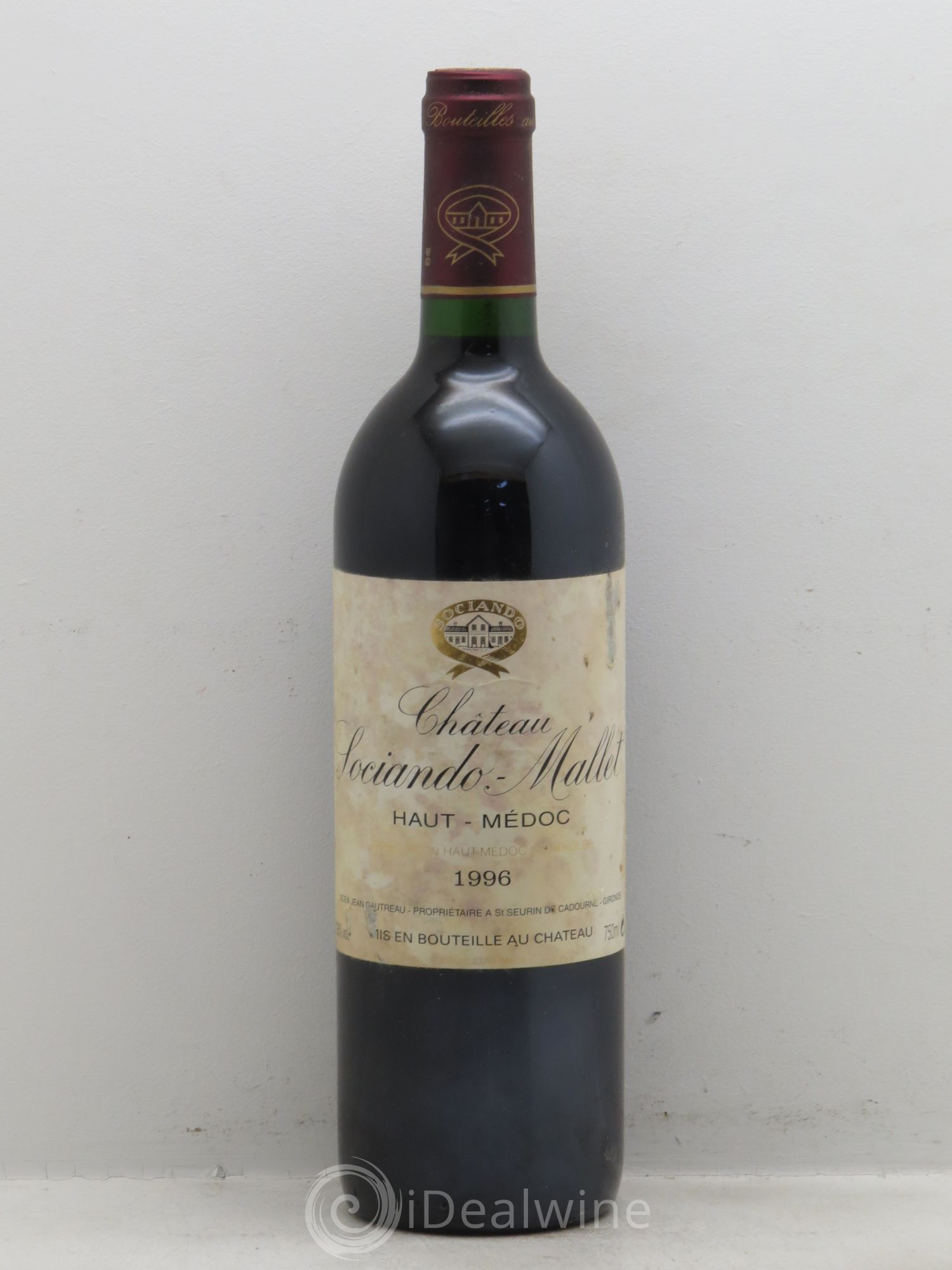 Château Sociando Mallet 1996 - Lot de 1 bouteille - 0
