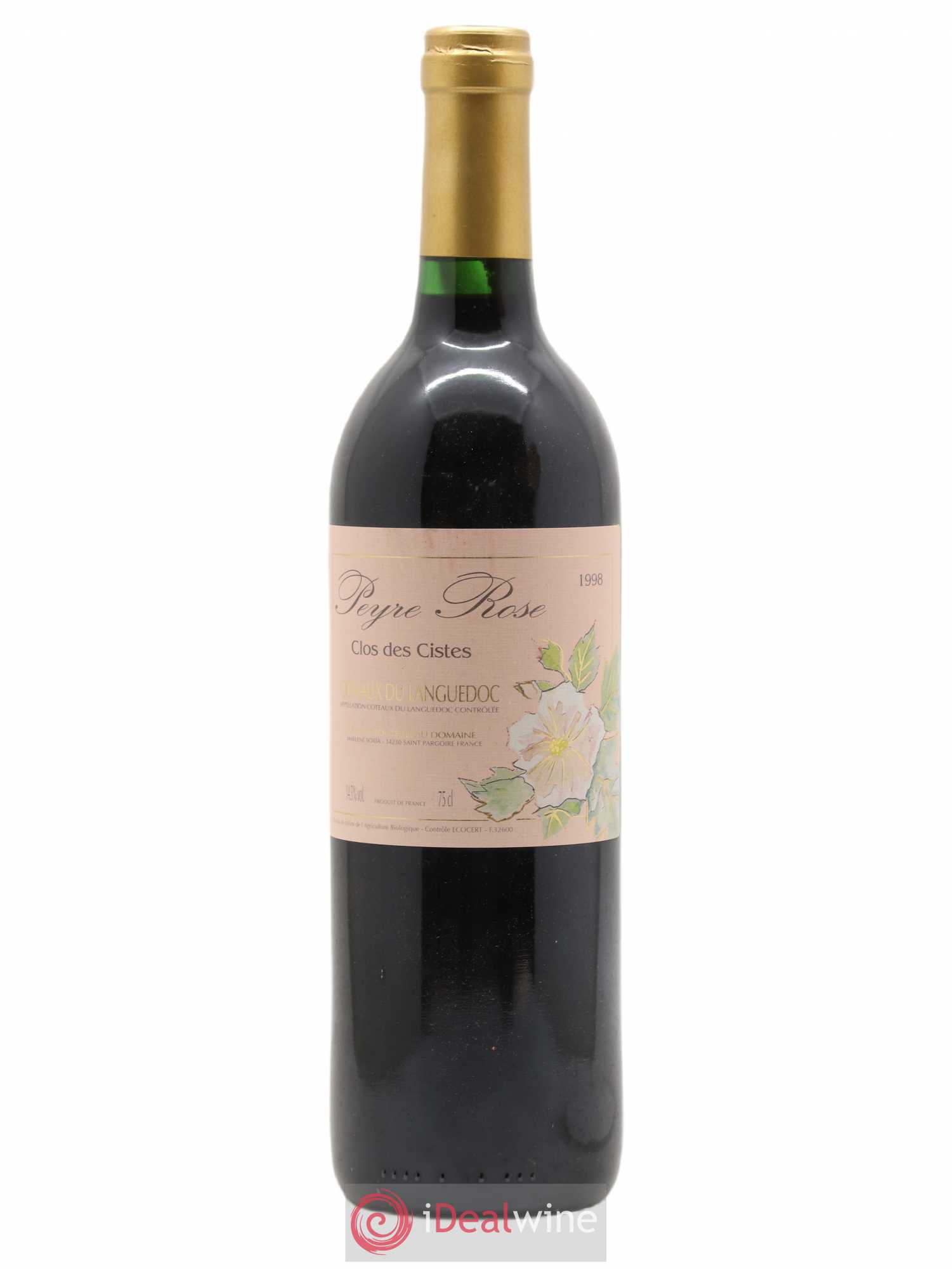 Vin de France (anciennement Coteaux du Languedoc) Domaine Peyre Rose Les Cistes Marlène Soria 1998 - Lot de 1 bouteille - 0
