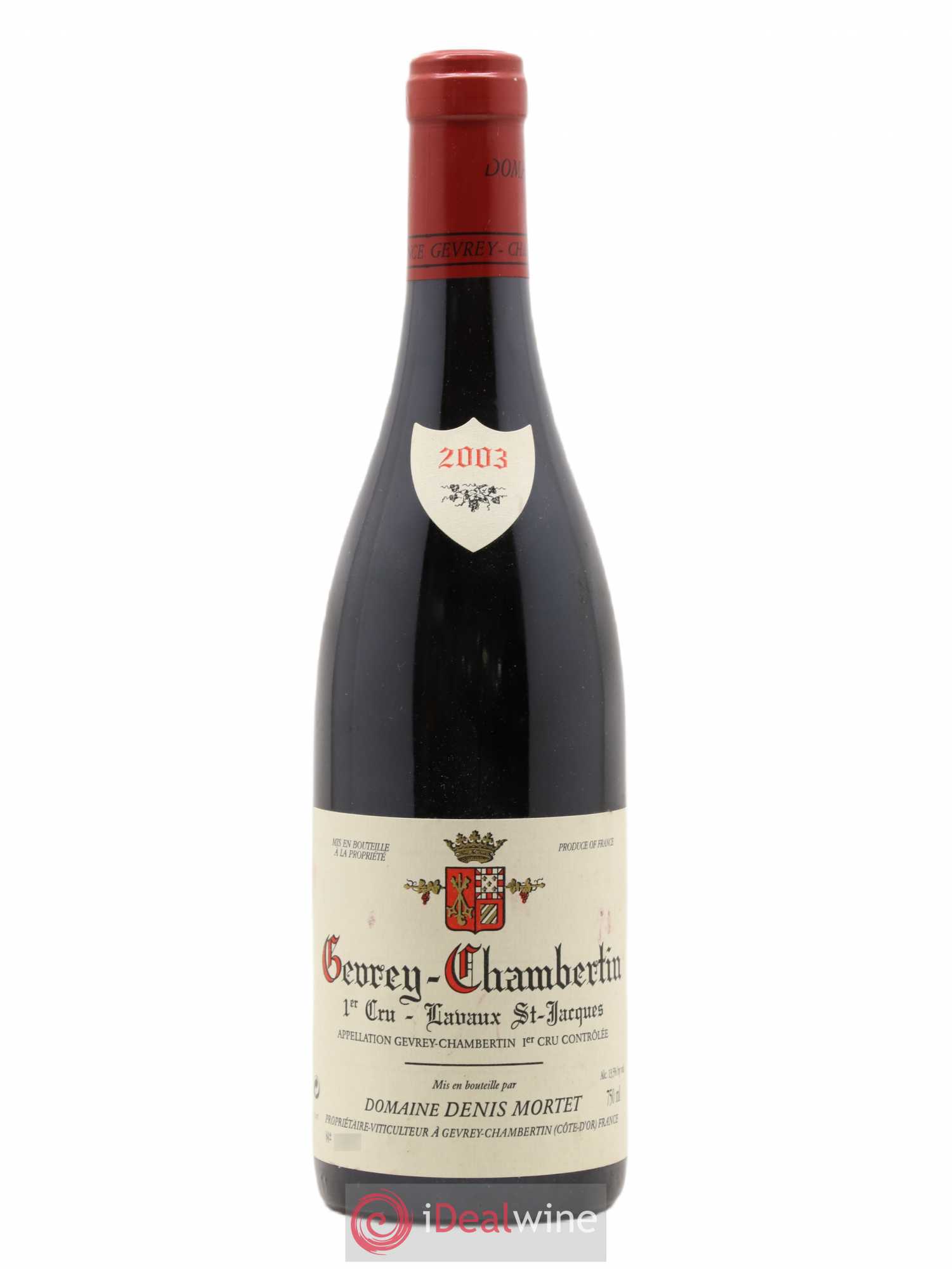 Gevrey-Chambertin 1er Cru Lavaux Saint Jacques Denis Mortet (Domaine) 2003 - Lot de 1 bouteille - 0