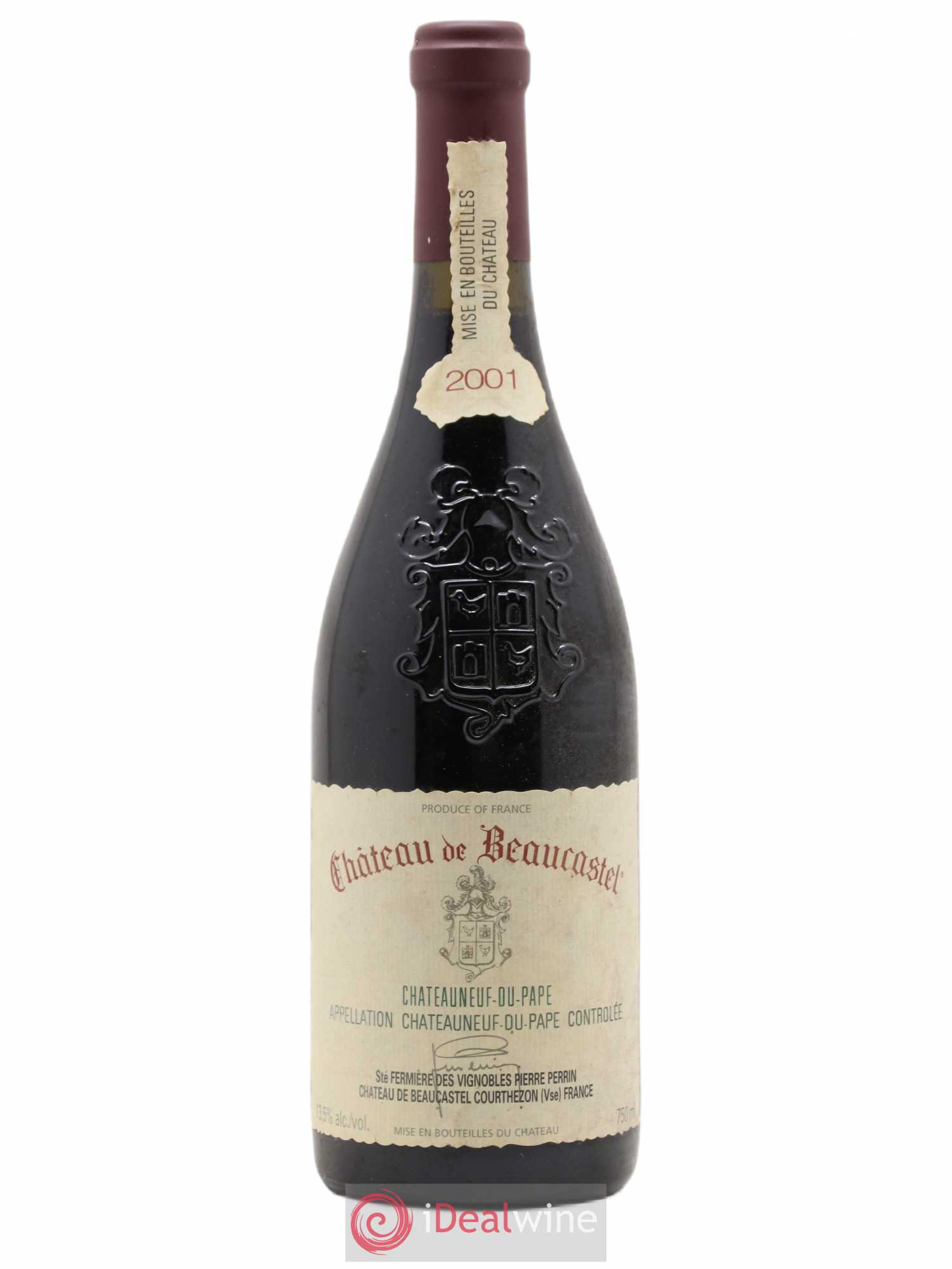Châteauneuf-du-Pape Château de Beaucastel Famille Perrin 2001 - Lot de 1 bouteille - 0
