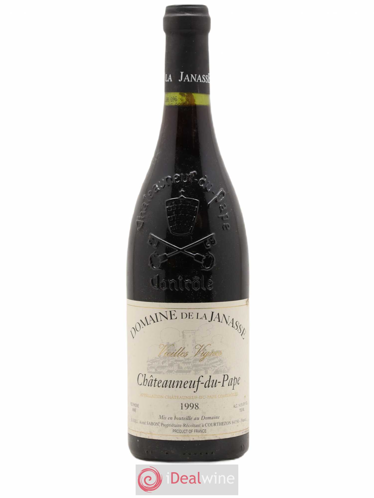 Châteauneuf-du-Pape Cuvée Vieilles Vignes La Janasse (Domaine de) 1998 - Lot de 1 bouteille - 0