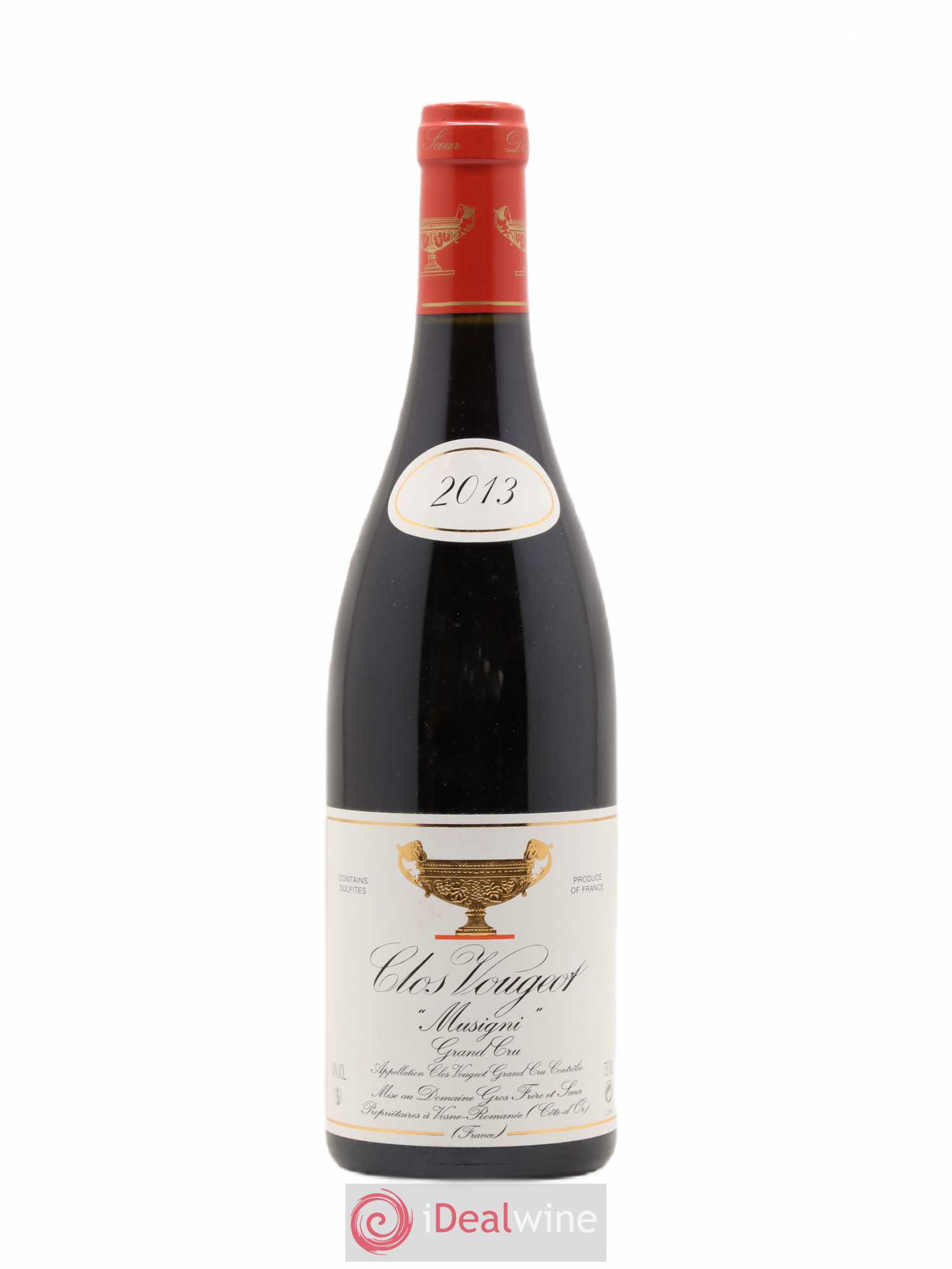 Clos de Vougeot Grand Cru Musigni Gros Frère & Soeur 2013 - Lot de 1 bouteille - 0