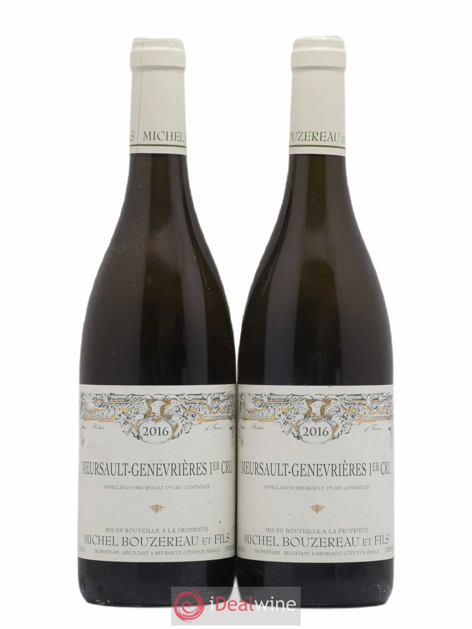 Meursault 1er Cru Les Genevrières Michel Bouzereau et Fils (Domaine) 2016 - Lot de 2 bouteilles - 0