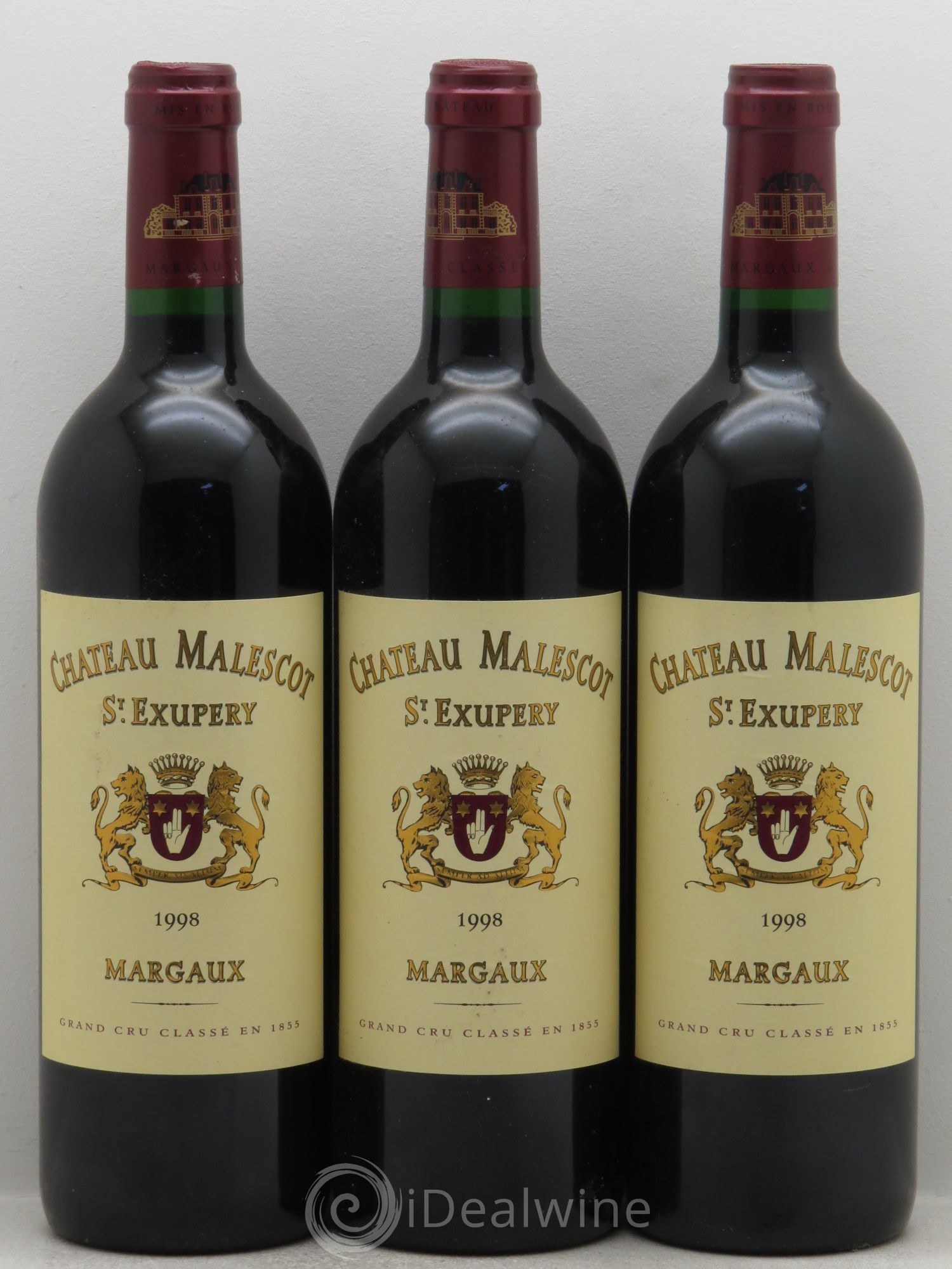 Château Malescot Saint-Exupéry 3ème Grand Cru Classé 1998 - Lot de 3 bouteilles - 0