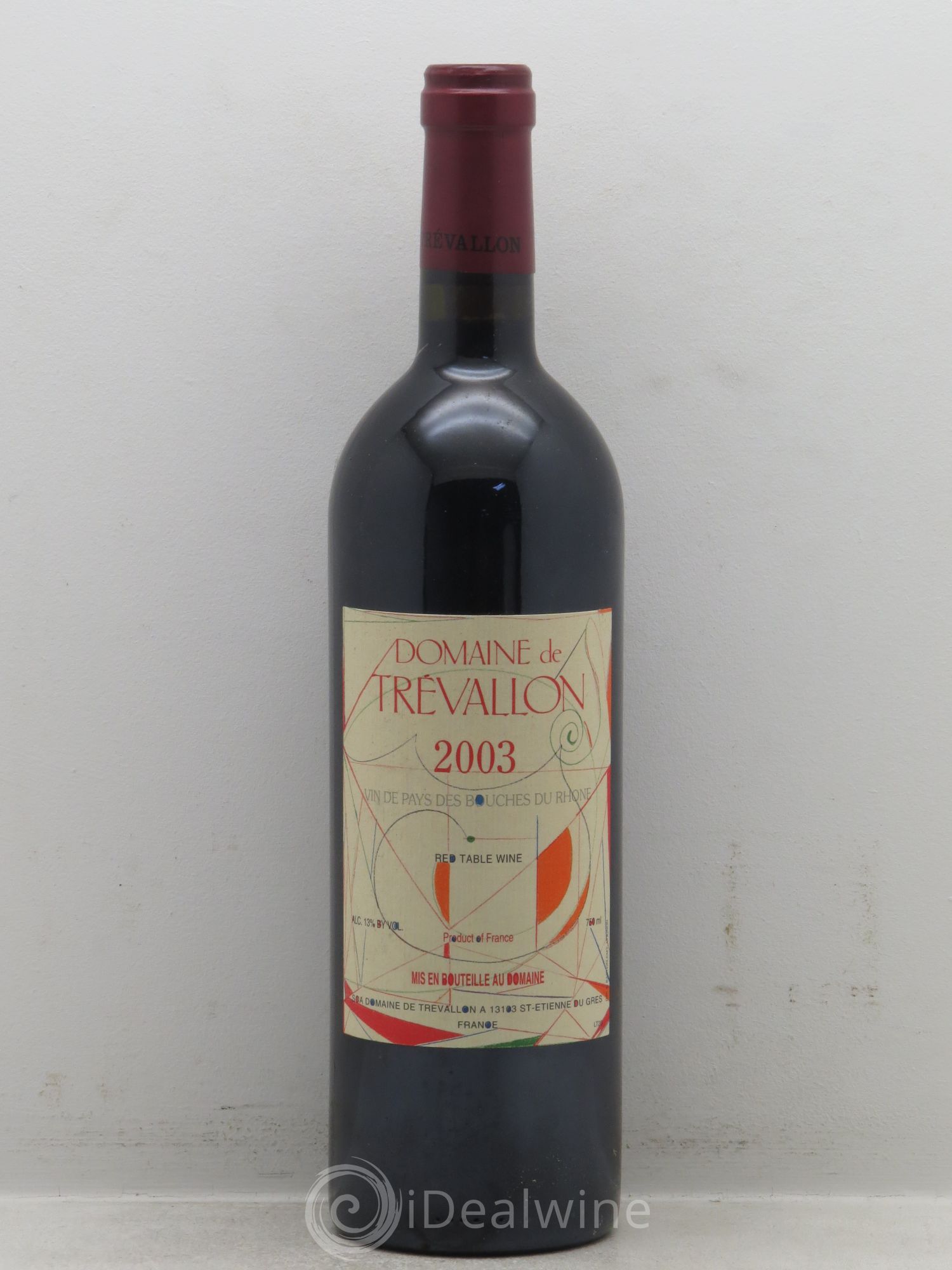 VDP Bouches du Rhône Trévallon (Domaine de) Eloi Dürrbach 2003 - Lot de 1 bouteille - 0
