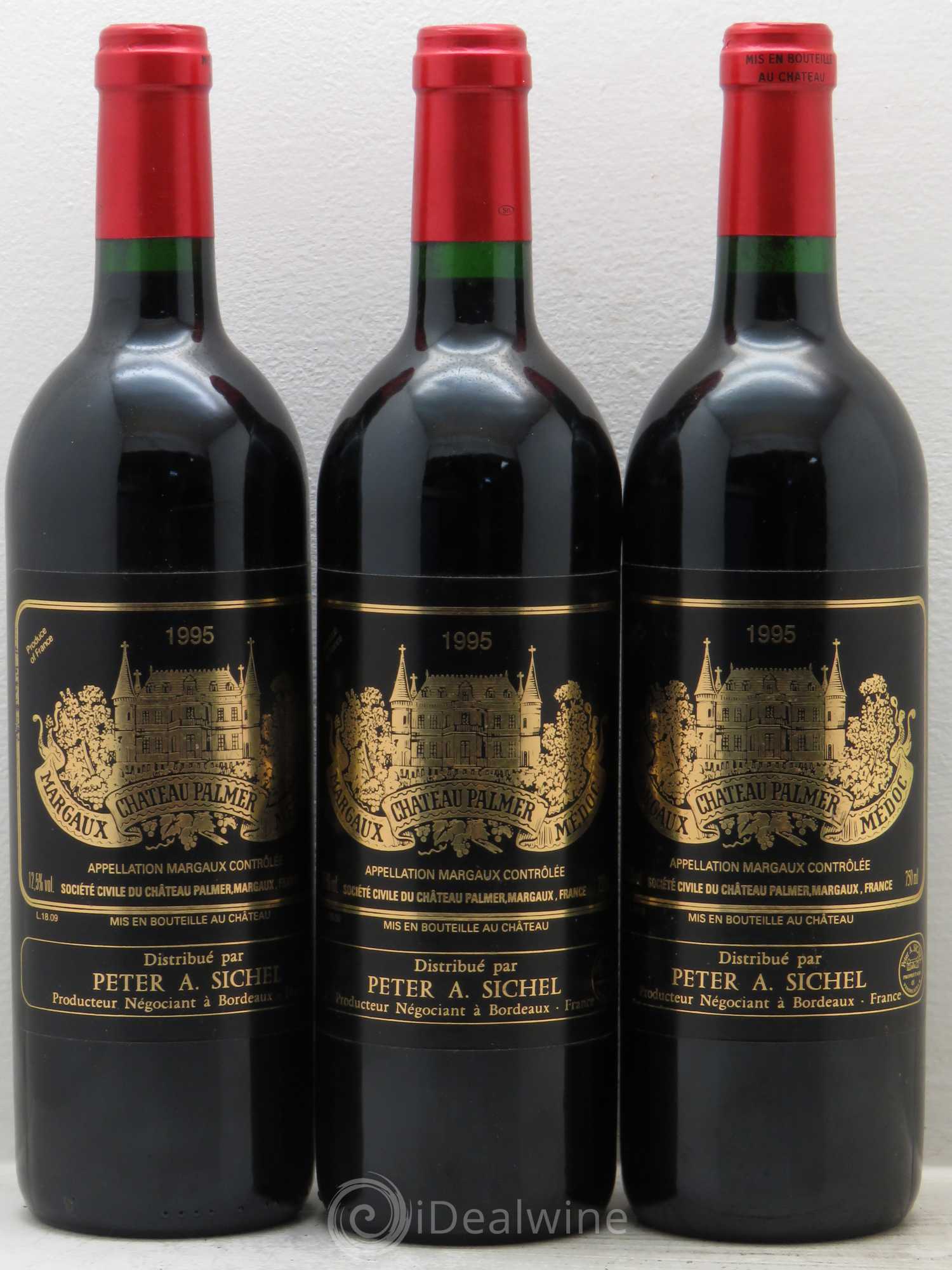 Château Palmer 3ème Grand Cru Classé 1995 - Lot de 3 bouteilles - 0