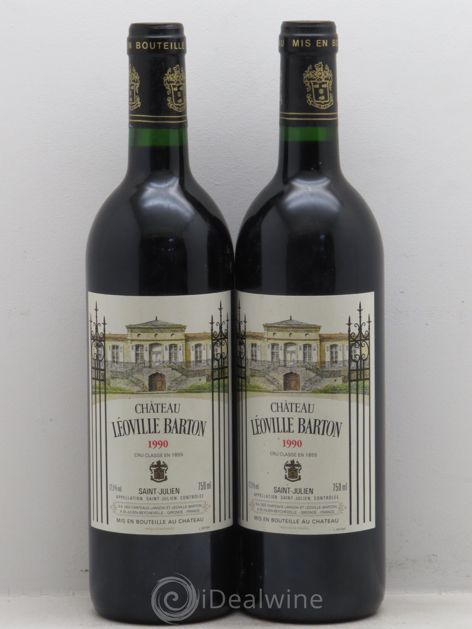 Château Léoville Barton 2ème Grand Cru Classé 1990 - Lot de 2 bouteilles - 0