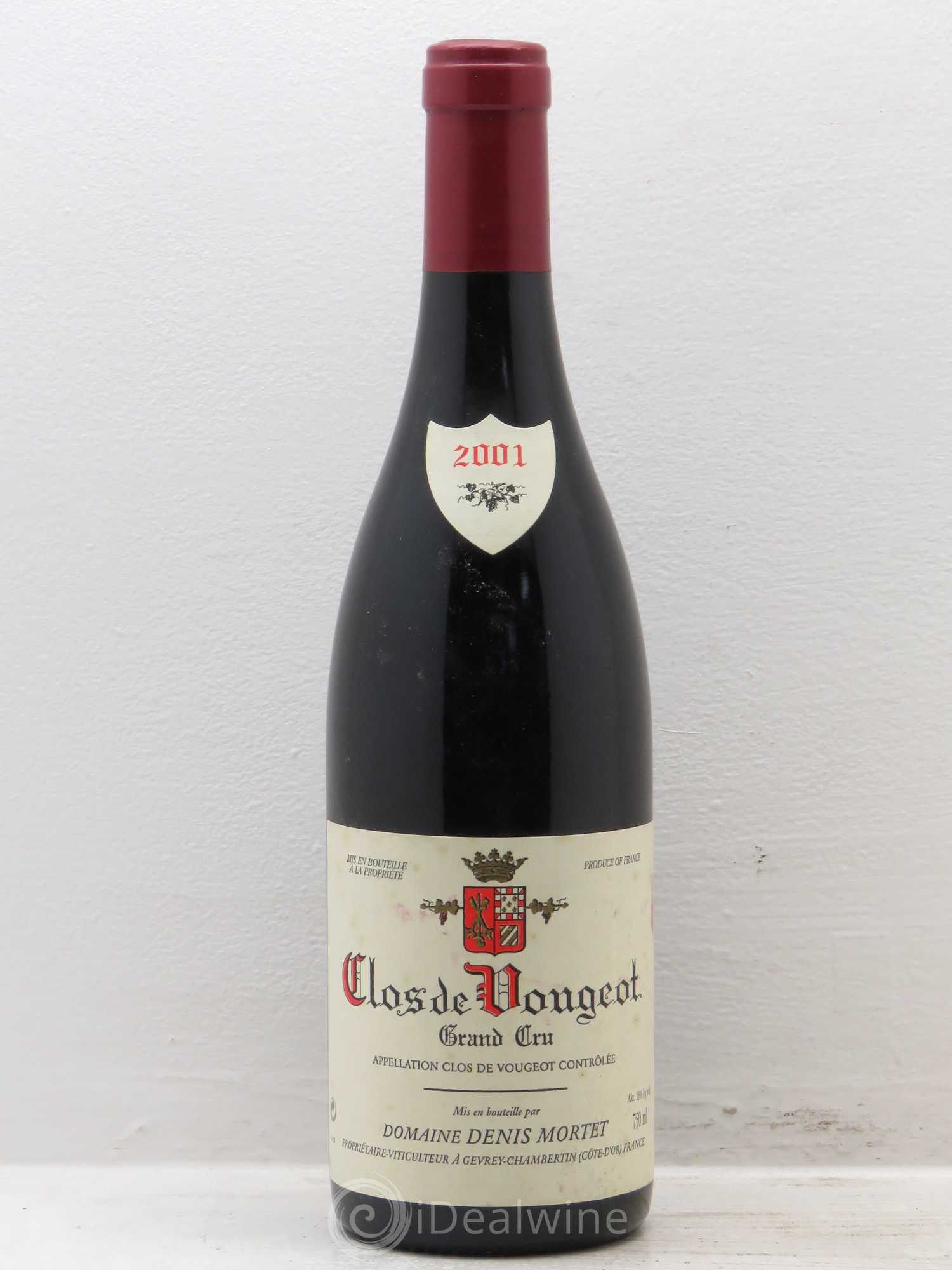 Clos de Vougeot Grand Cru Denis Mortet (Domaine) 2001 - Lot de 1 bouteille - 0