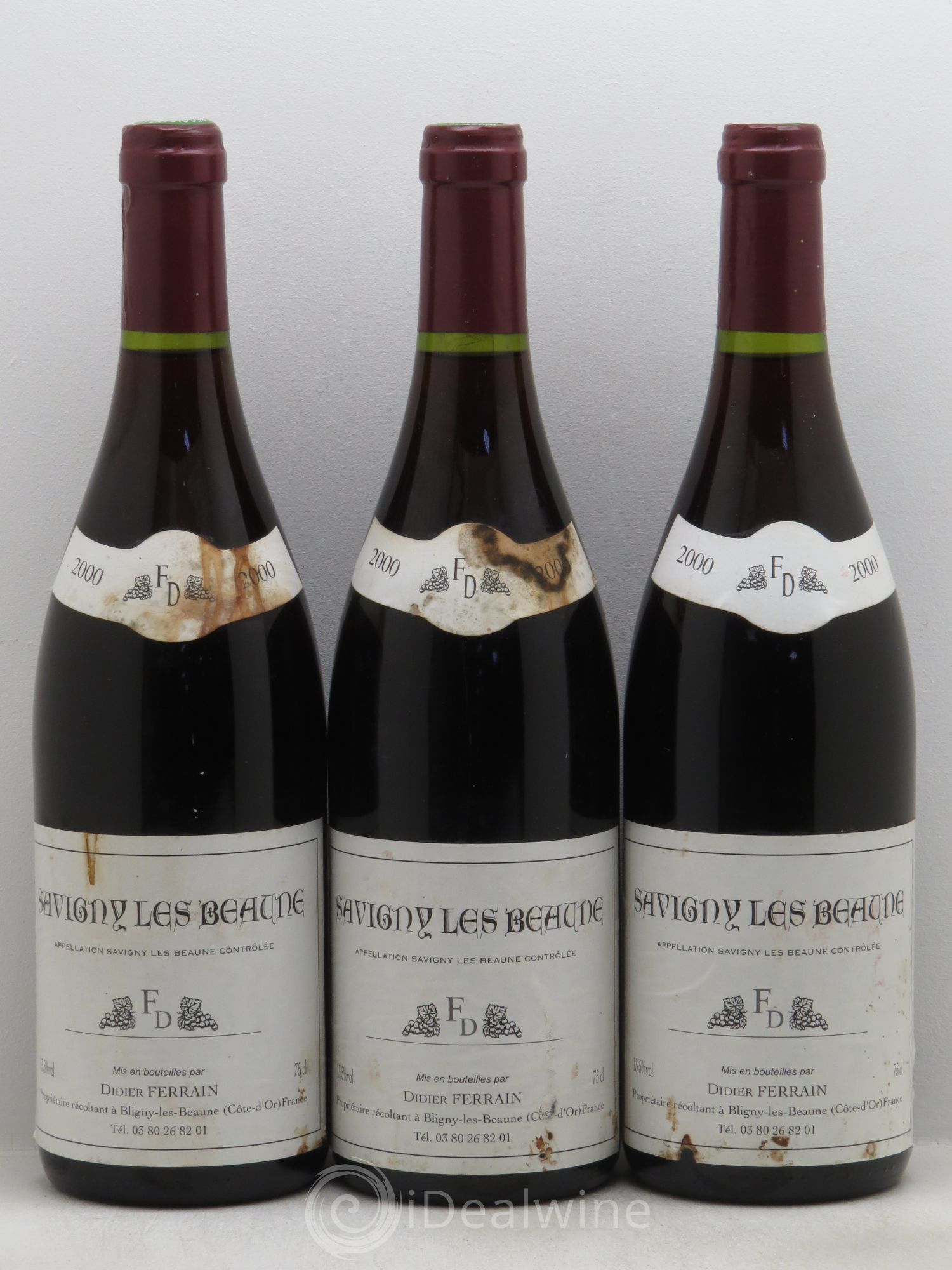 Savigny-lès-Beaune Didier Ferrain (sans prix de réserve - no reserve) 2000 - Posten von 3 Flaschen - 0