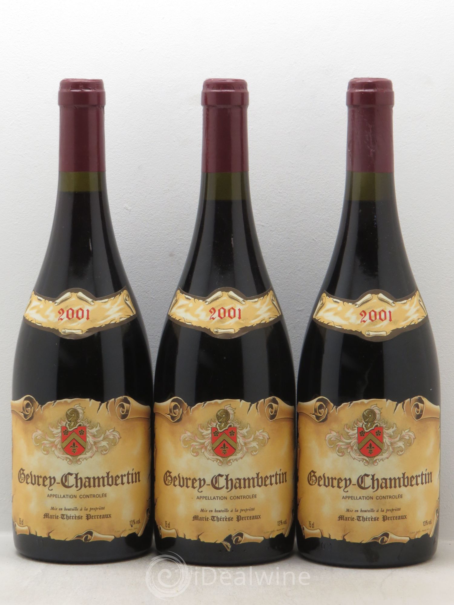 Gevrey-Chambertin Perreaux (sans prix de réserve - no reserve) 2001 - Posten von 3 Flaschen - 0