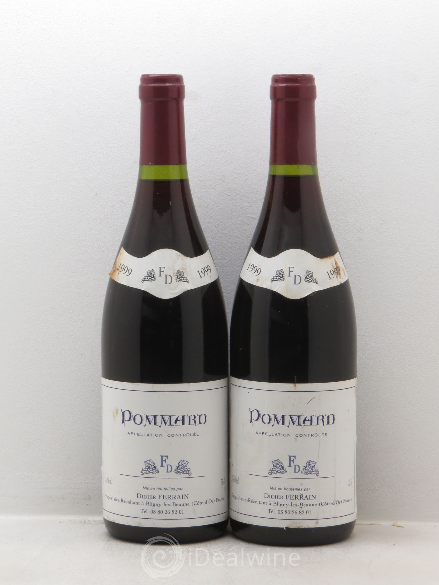 Pommard Didier Ferrain (sans prix de réserve - no reserve) 1999 - Posten von 2 Flaschen - 0