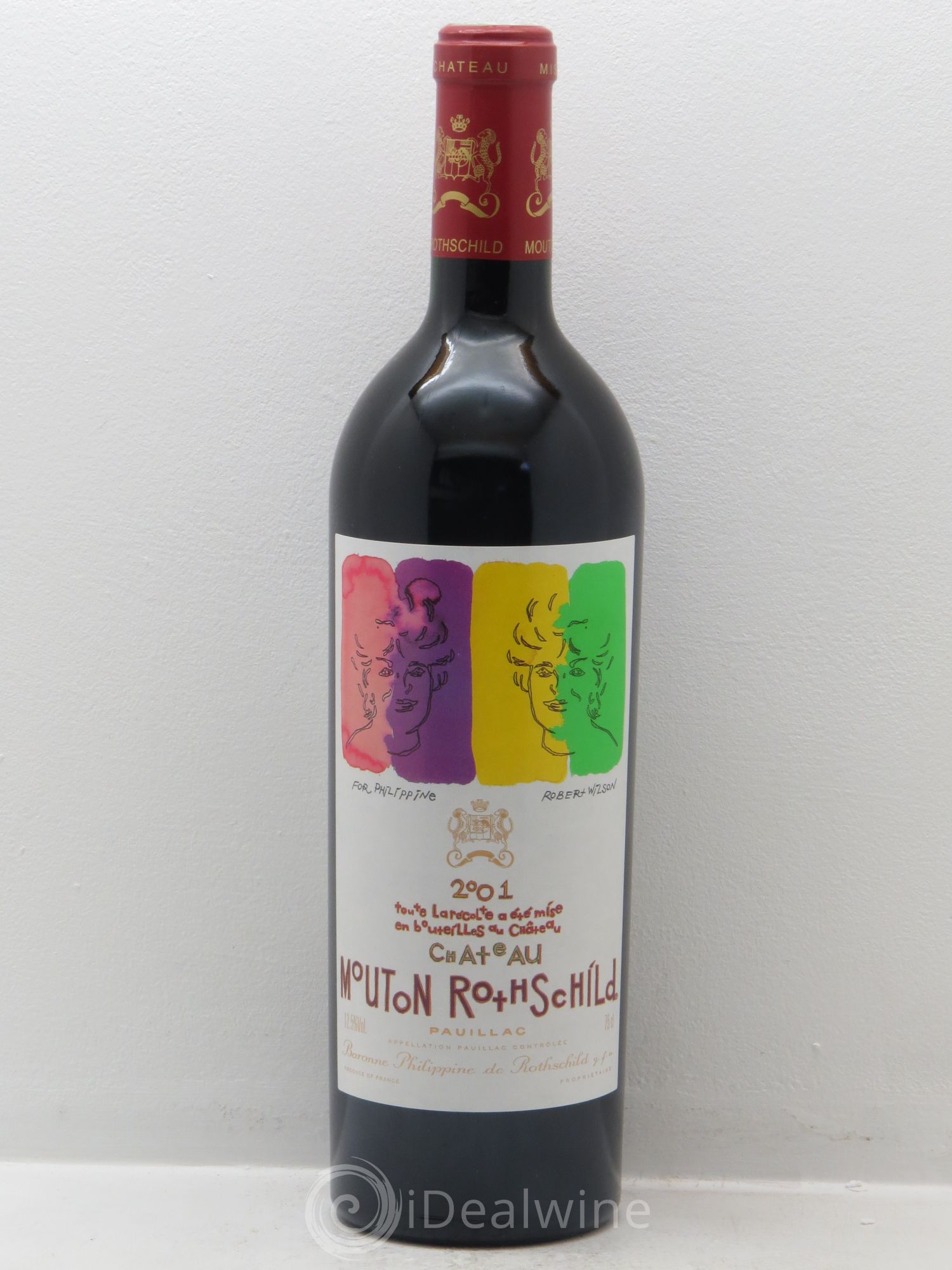 Château Mouton Rothschild 1er Grand Cru Classé 2001 - Lot de 1 bouteille - 0