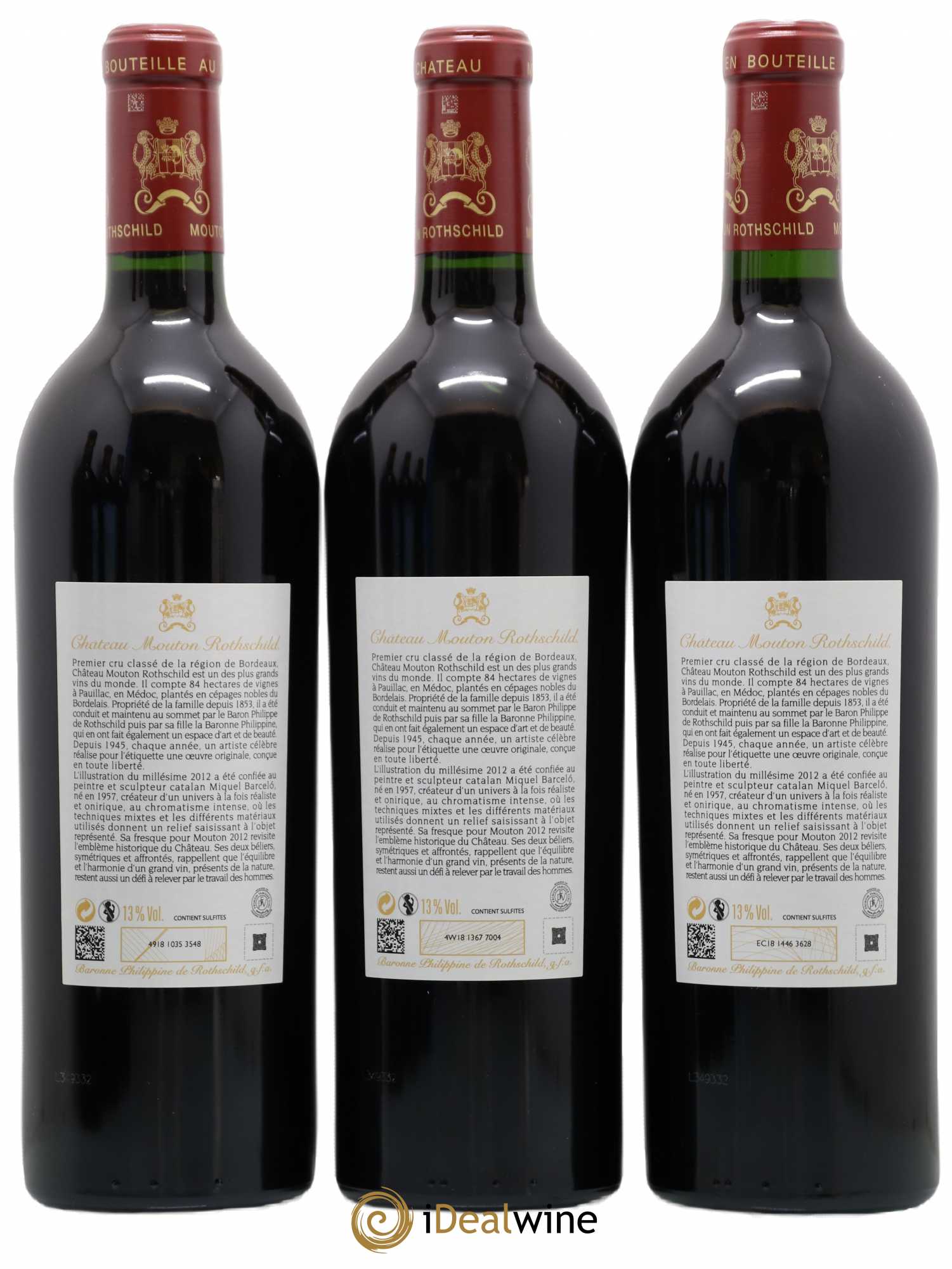 Château Mouton Rothschild 1er Grand Cru Classé 2012 - Lot de 6 bouteilles - 2