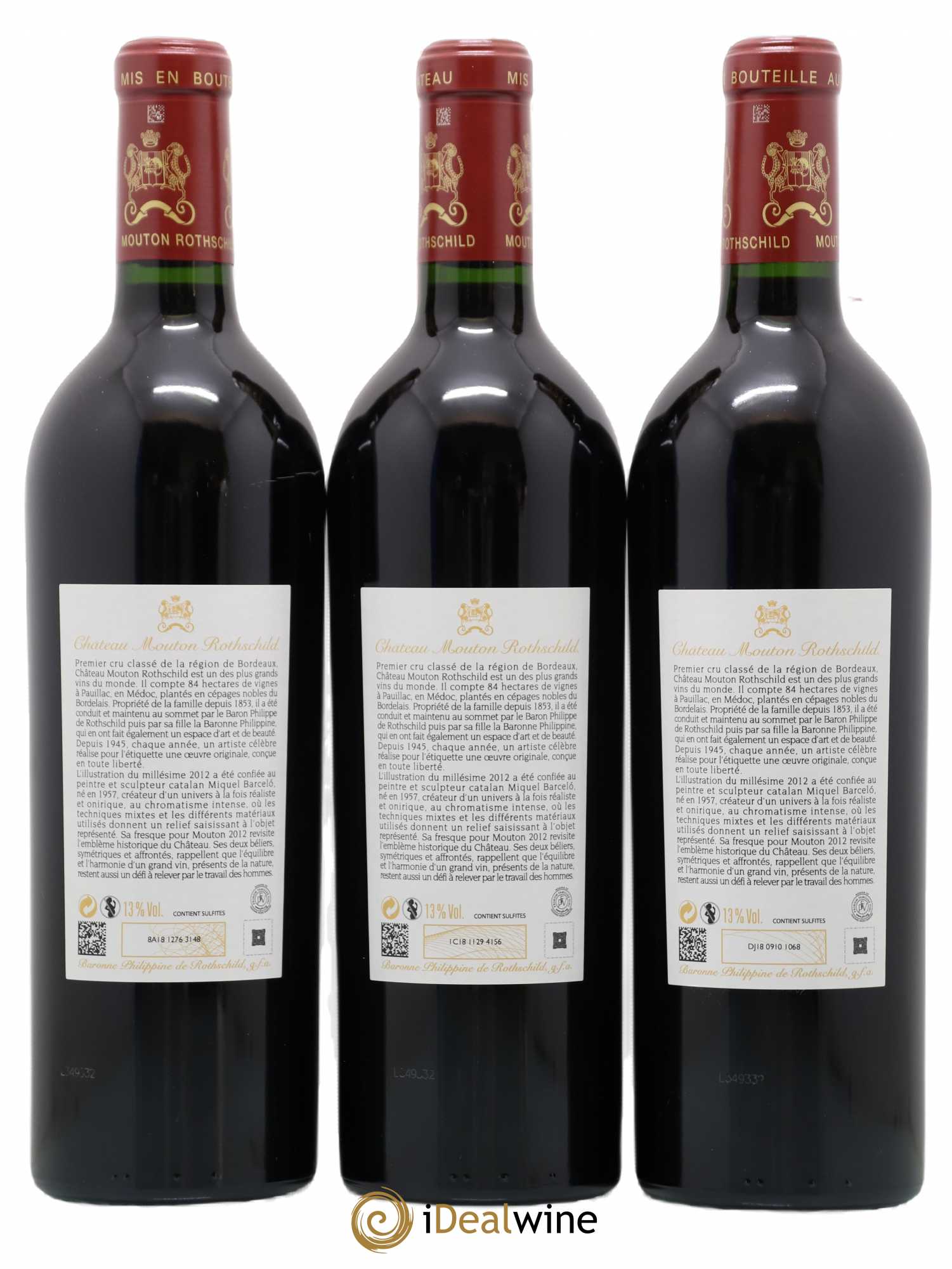 Château Mouton Rothschild 1er Grand Cru Classé 2012 - Lot de 6 bouteilles - 4