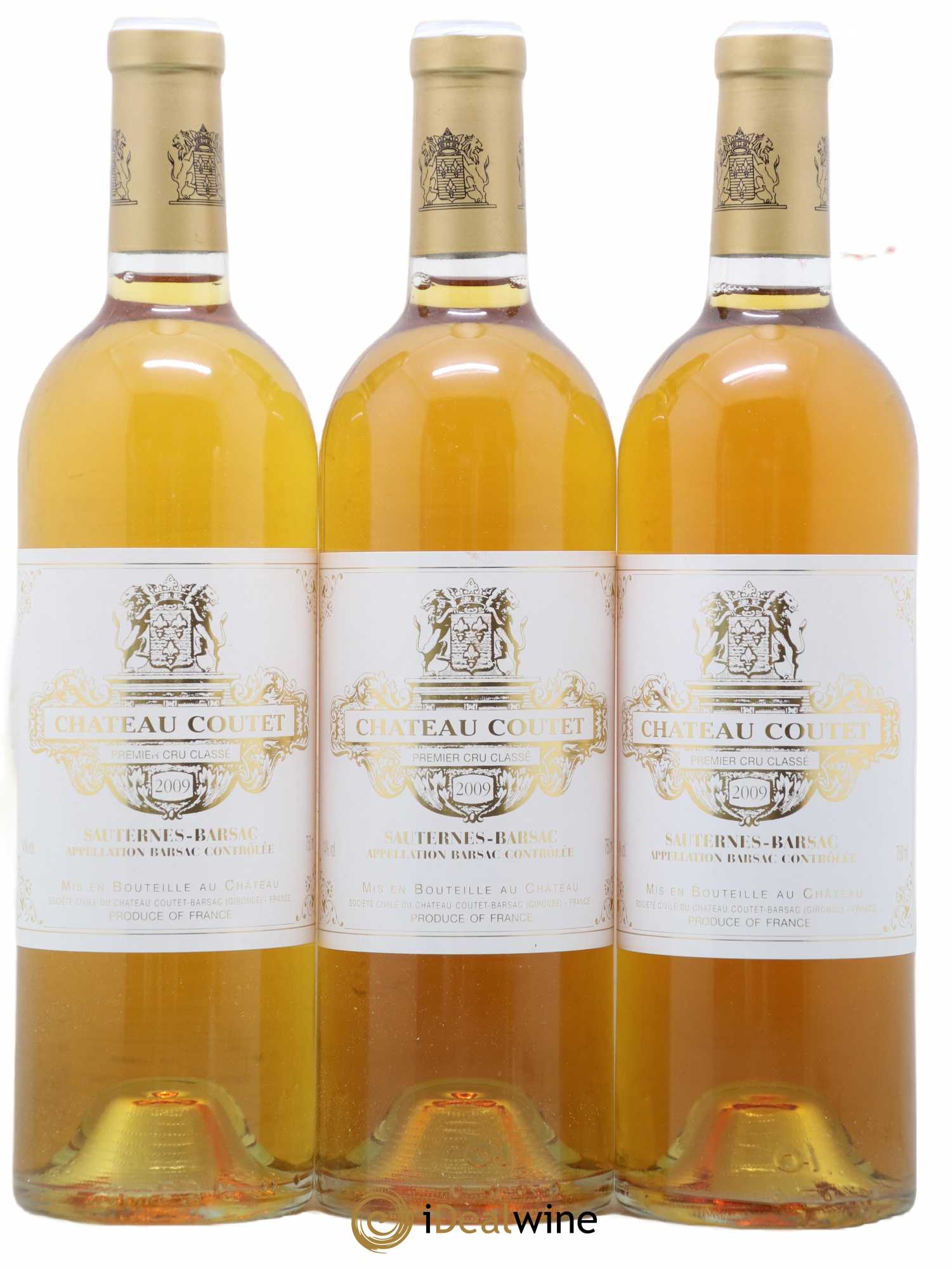 Château Coutet 1er Grand Cru Classé 2009 - Lotto di 3 bottiglie - 0