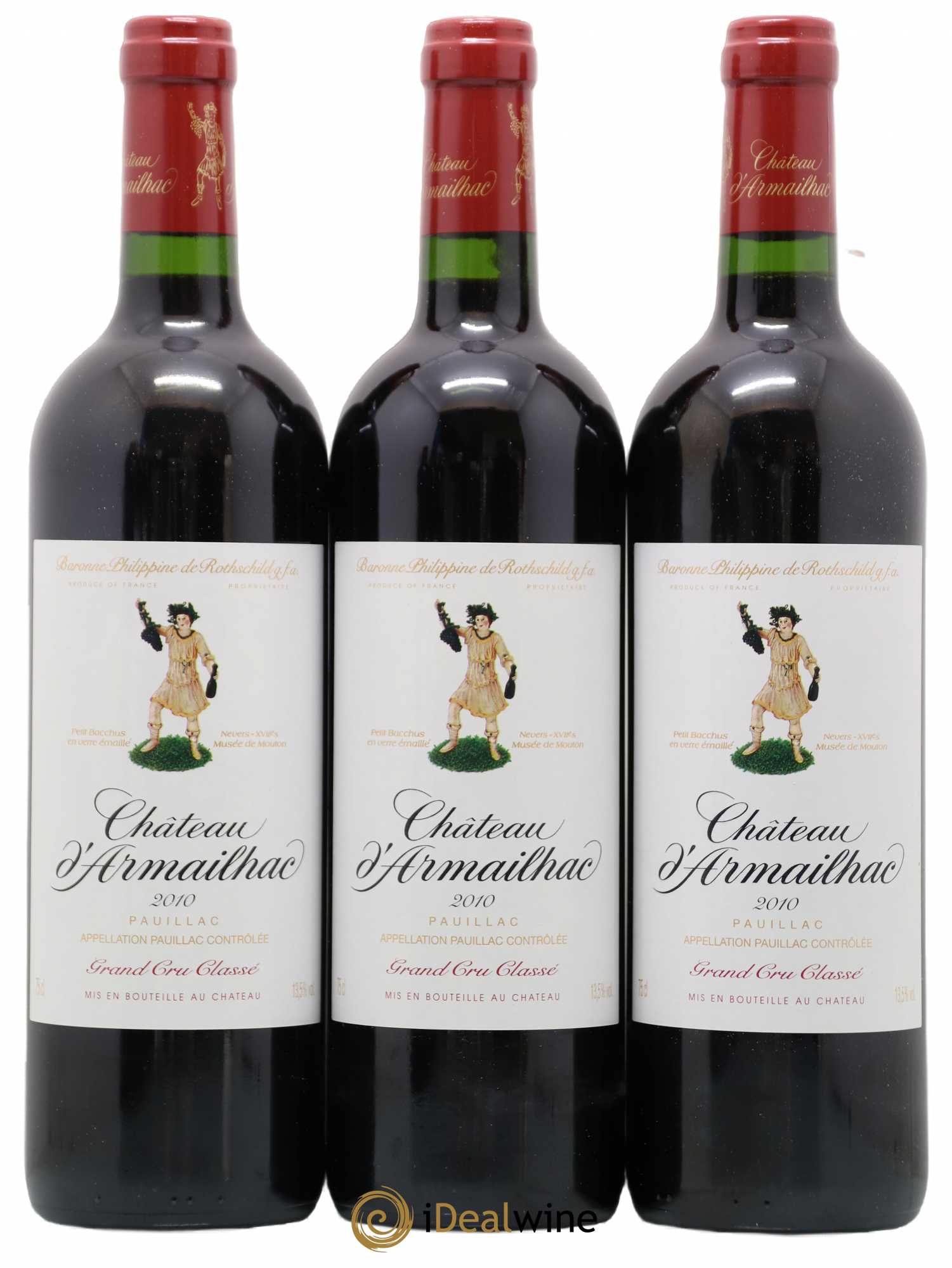 Château d' Armailhac - Mouton Baron(ne) Philippe 5ème Grand Cru Classé 2010 - Lot de 6 bouteilles - 1