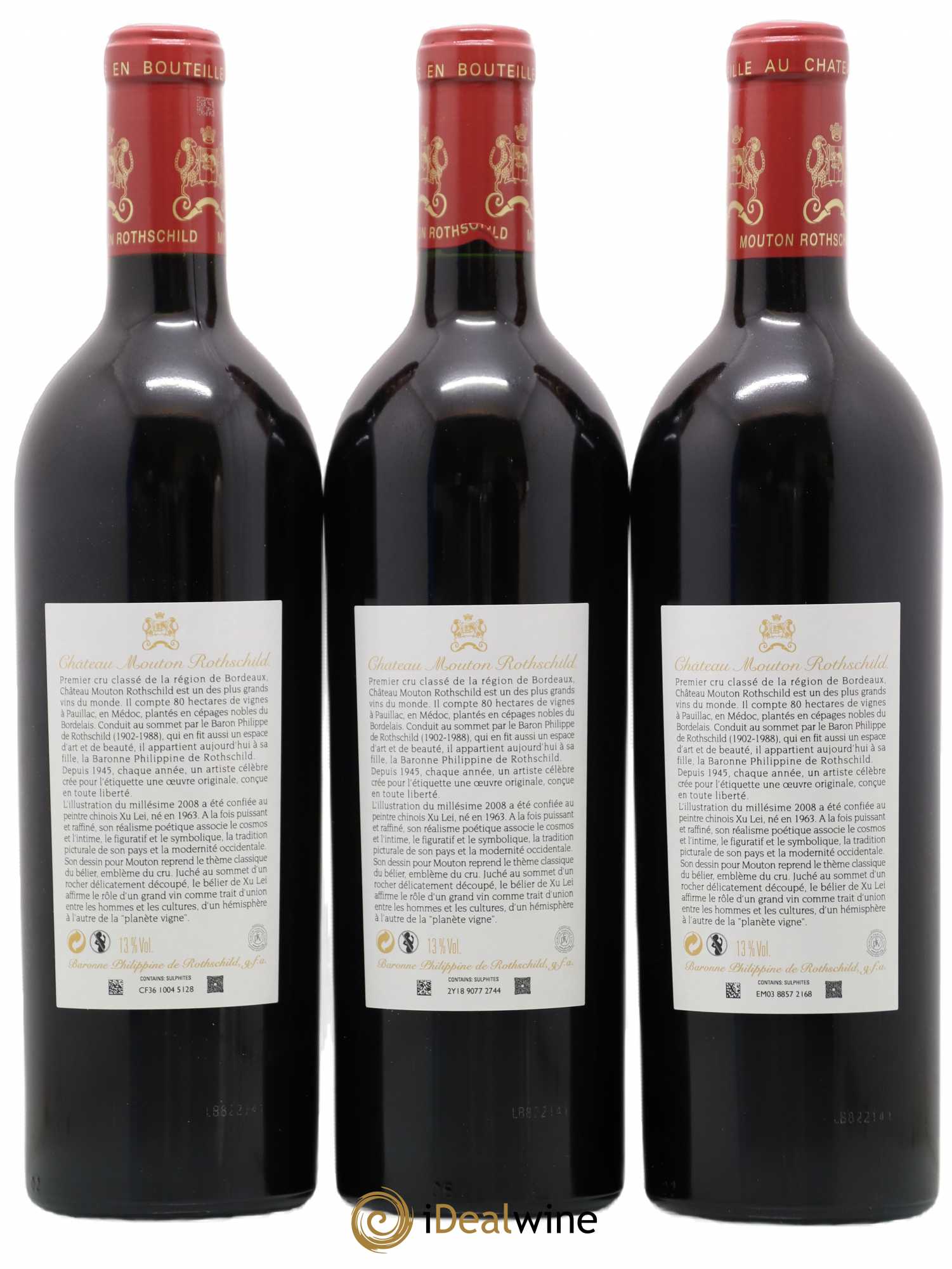 Château Mouton Rothschild 1er Grand Cru Classé 2008 - Lot de 6 bouteilles - 2