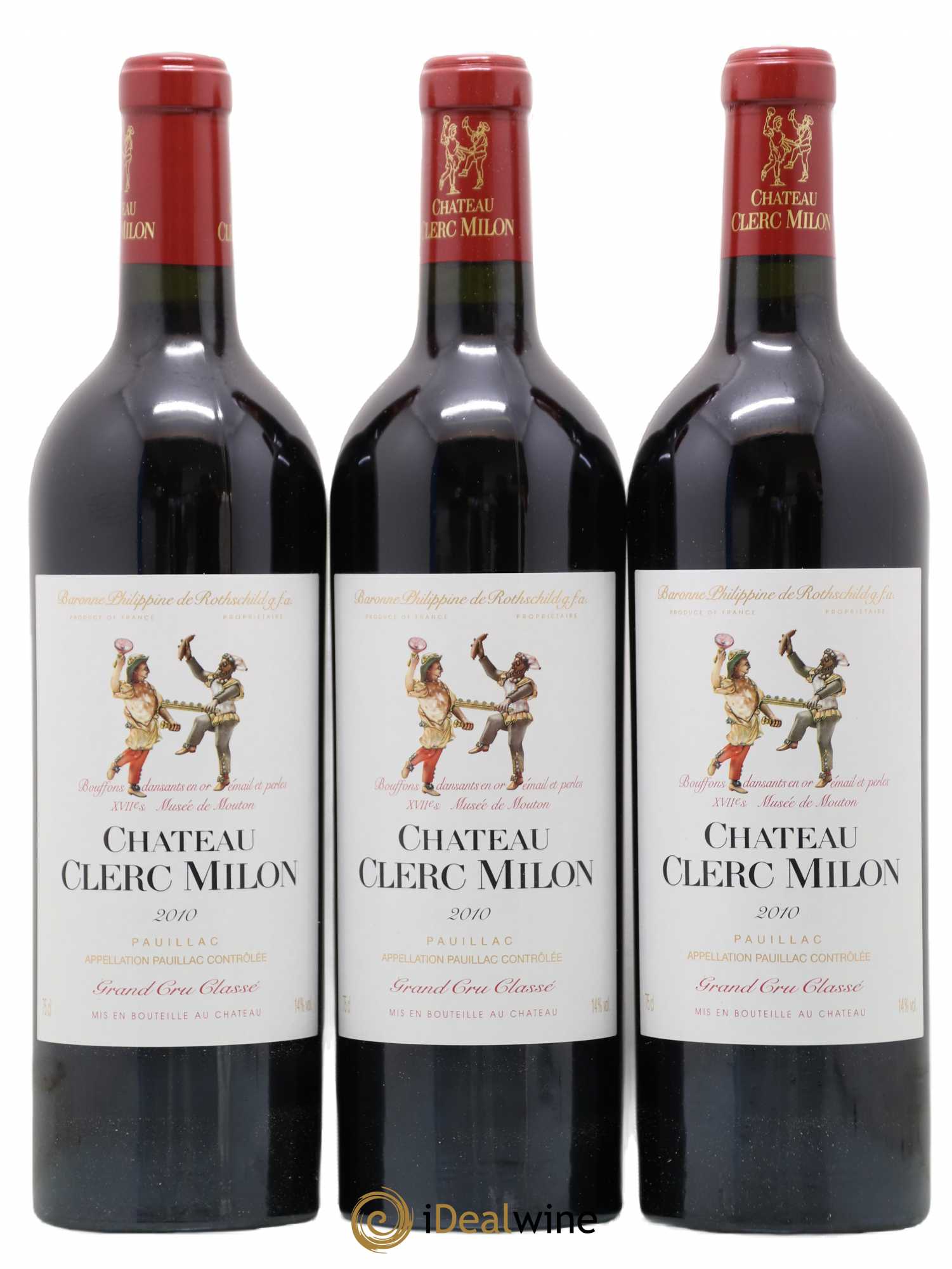 Château Clerc Milon 5ème Grand Cru Classé 2010 - Lot de 3 bouteilles - 0