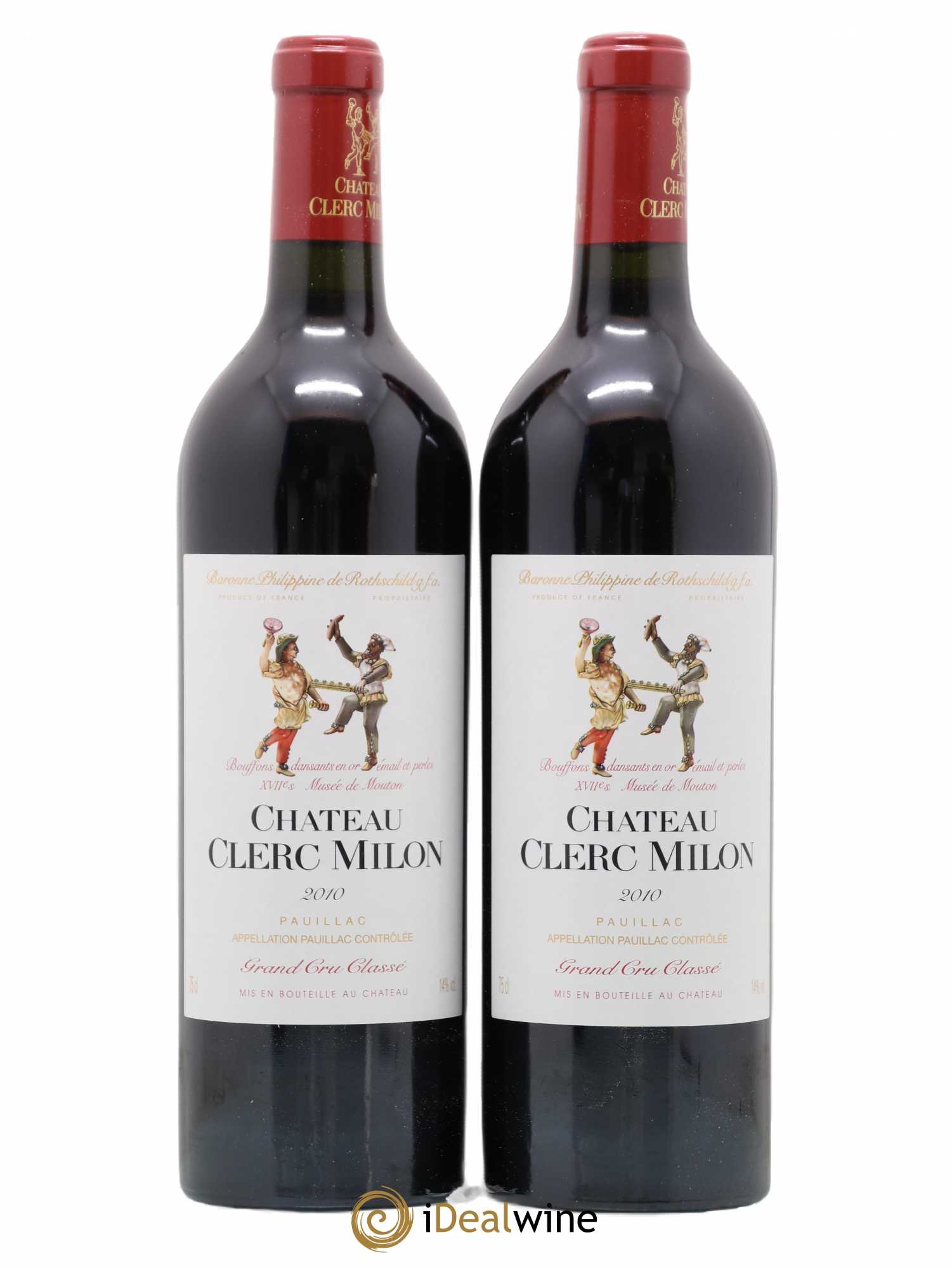 Château Clerc Milon 5ème Grand Cru Classé 2010 - Lot de 2 bouteilles - 0