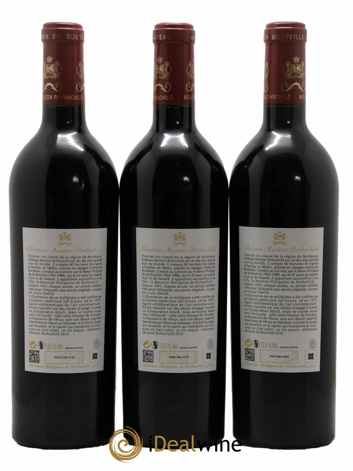 Château Mouton Rothschild 1er Grand Cru Classé 2010 - Lot of 3 bottles - 1