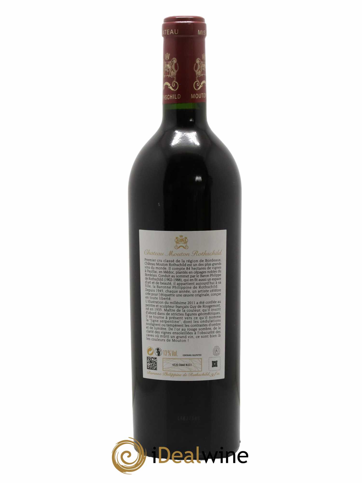 Château Mouton Rothschild 1er Grand Cru Classé 2011 - Lot de 1 bouteille - 1