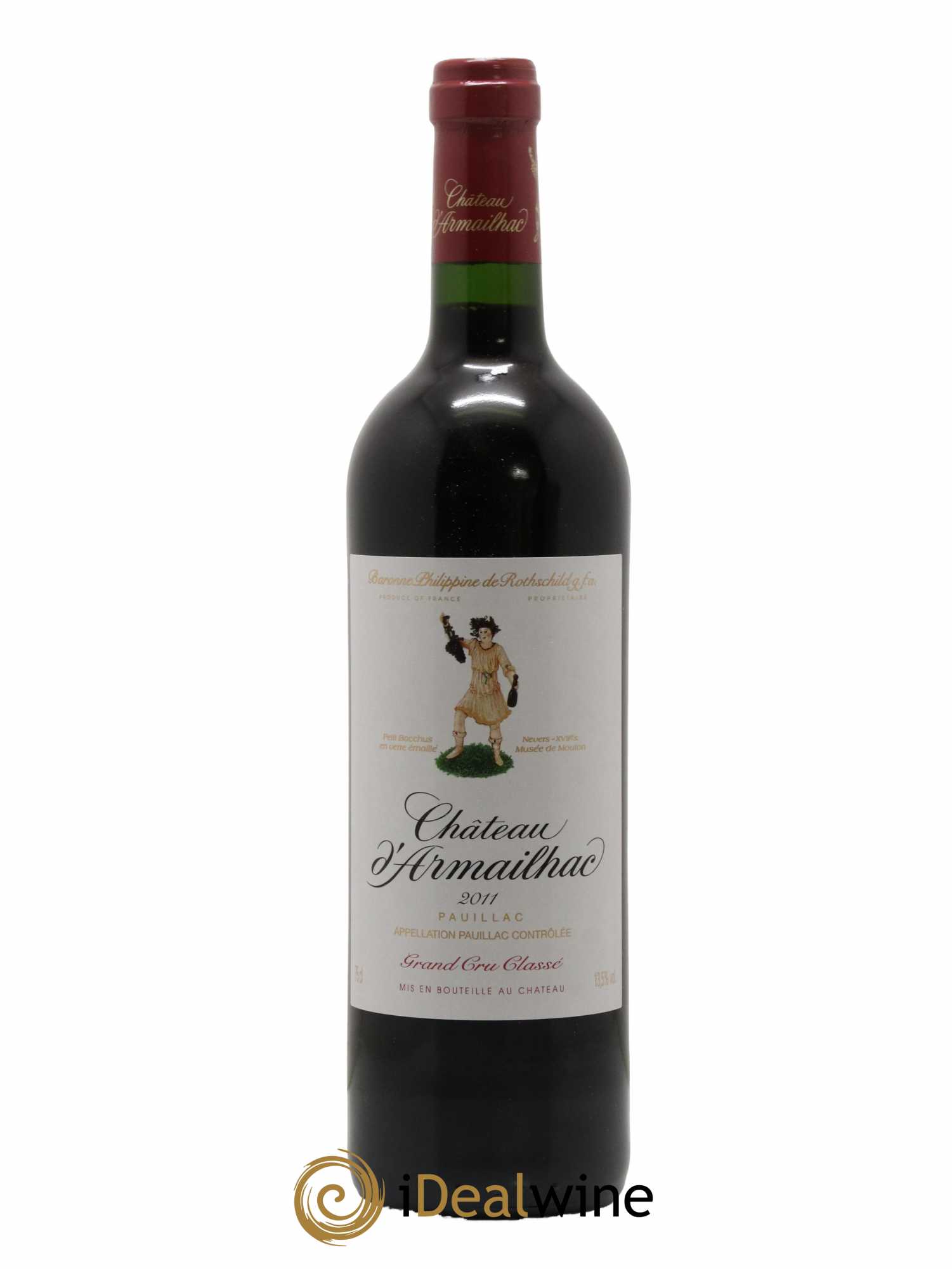Château d' Armailhac - Mouton Baron(ne) Philippe 5ème Grand Cru Classé 2011 - Posten von 1 Flasche - 0