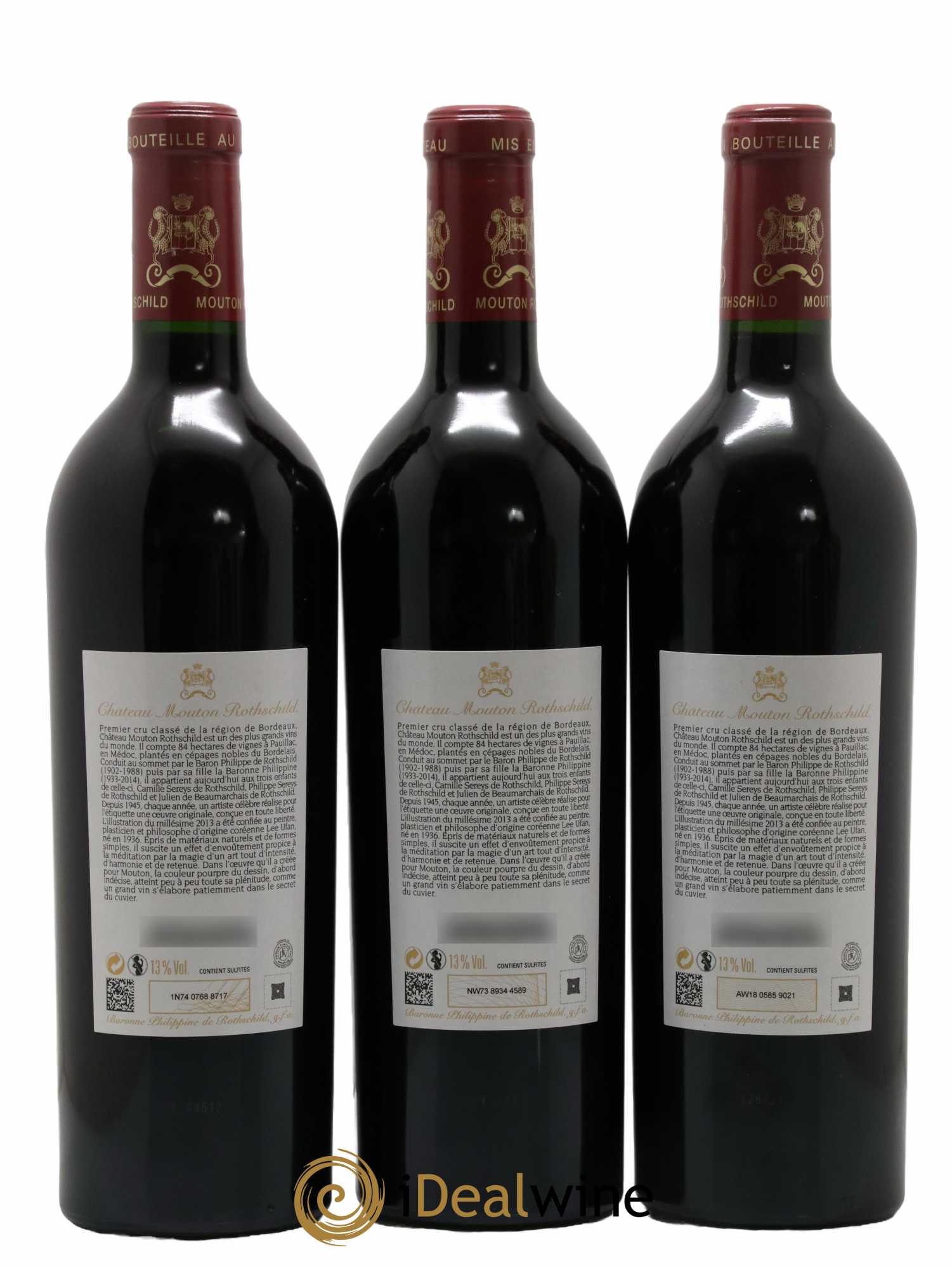 Château Mouton Rothschild 1er Grand Cru Classé 2013 - Lot of 3 bottles - 1