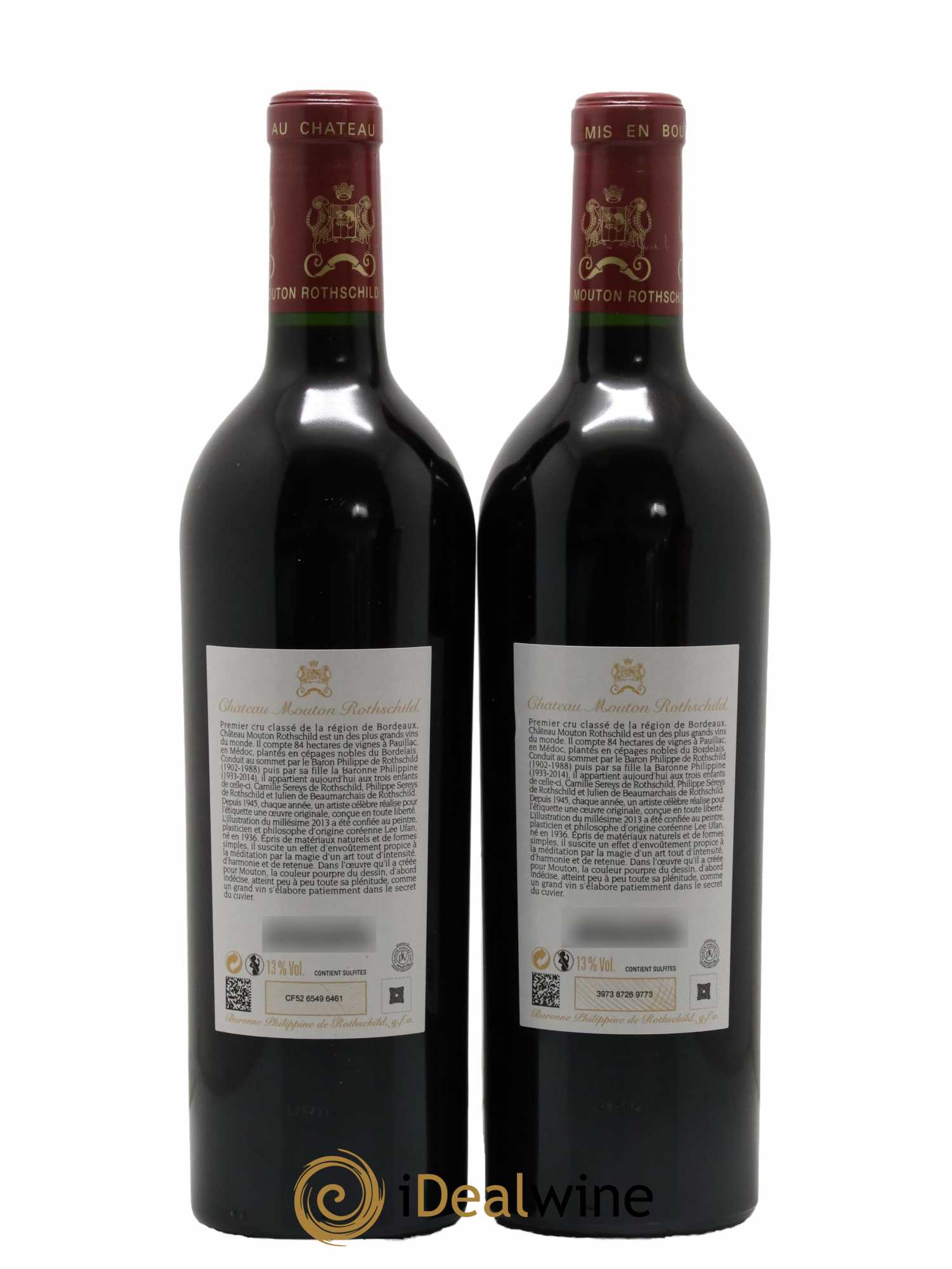 Château Mouton Rothschild 1er Grand Cru Classé 2013 - Lot of 2 bottles - 1