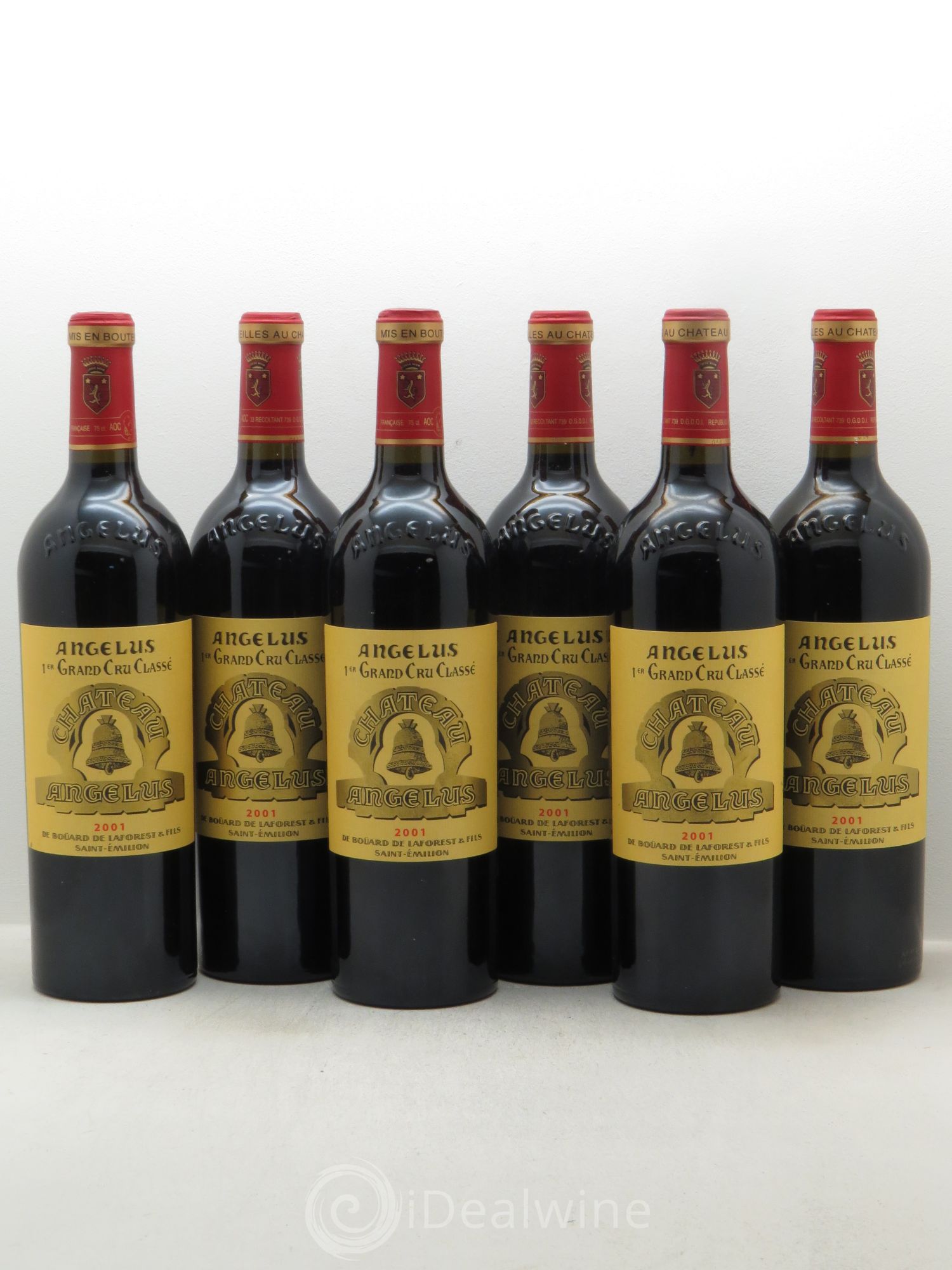 Château Angélus 1er Grand Cru Classé A 2001 - Lot de 6 bouteilles - 0