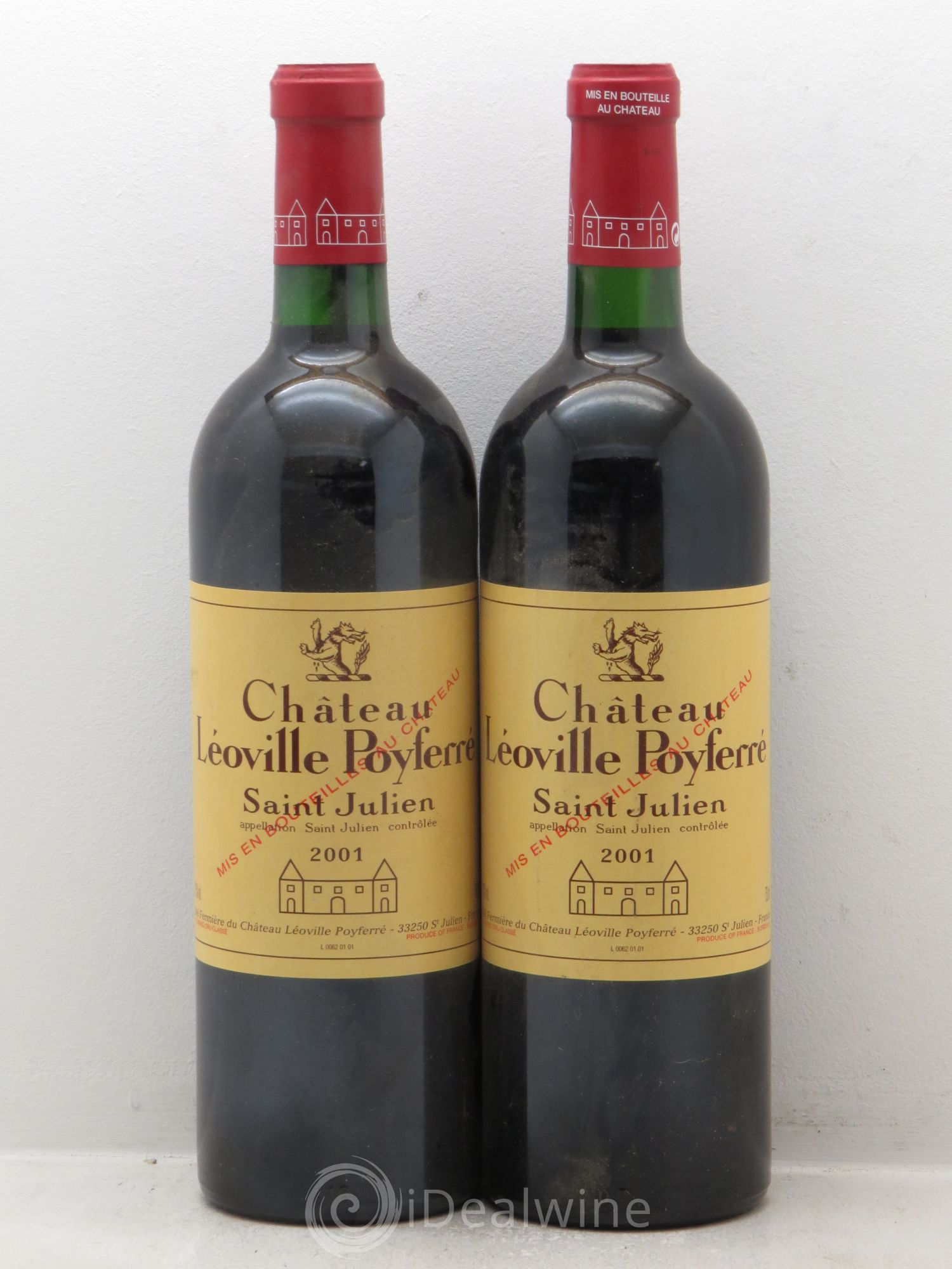Château Léoville Poyferré 2ème Grand Cru Classé 2001 - Lot de 2 bouteilles - 0