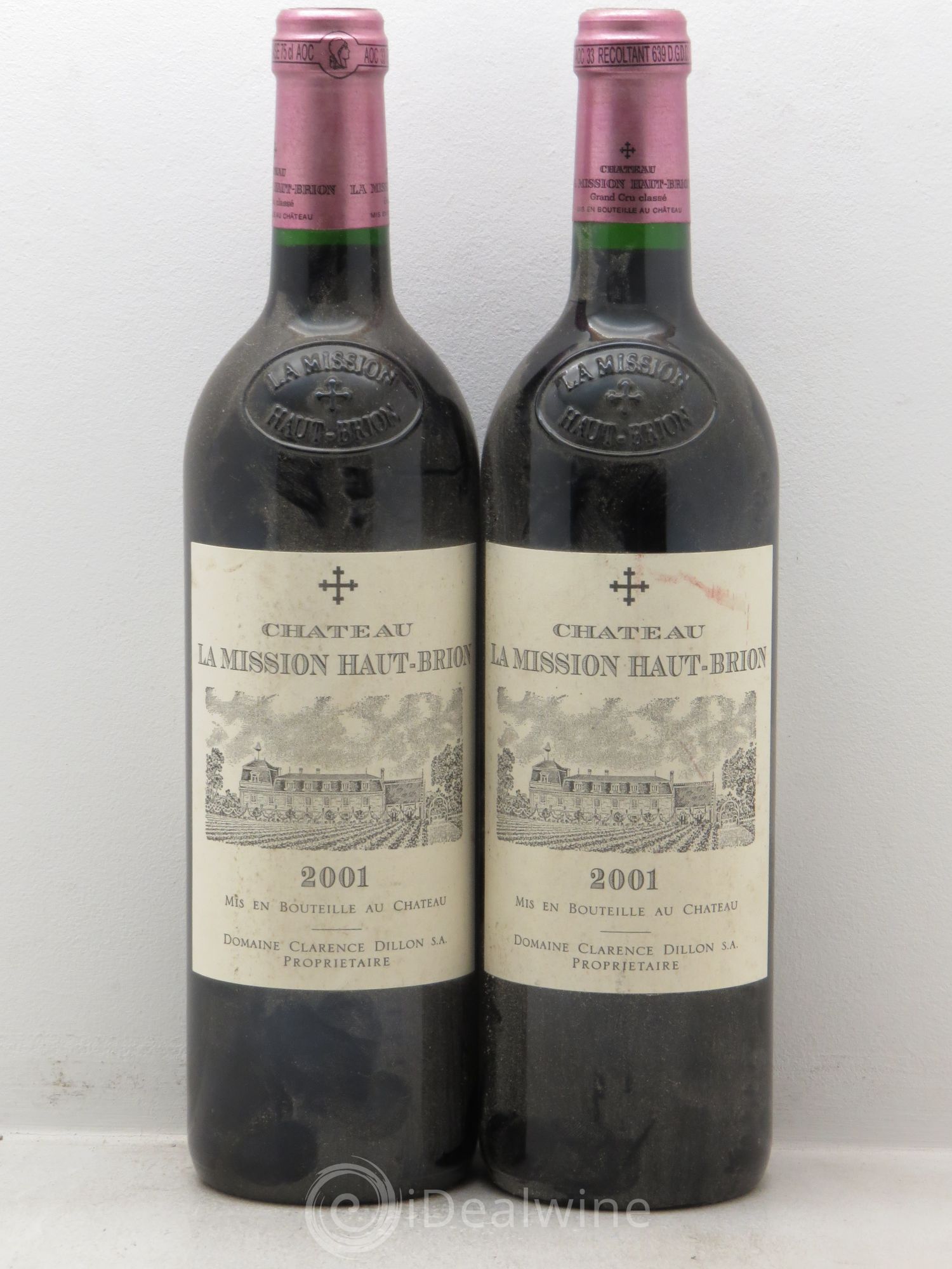 Château la Mission Haut-Brion Cru Classé de Graves 2001 - Lot de 2 bouteilles - 0